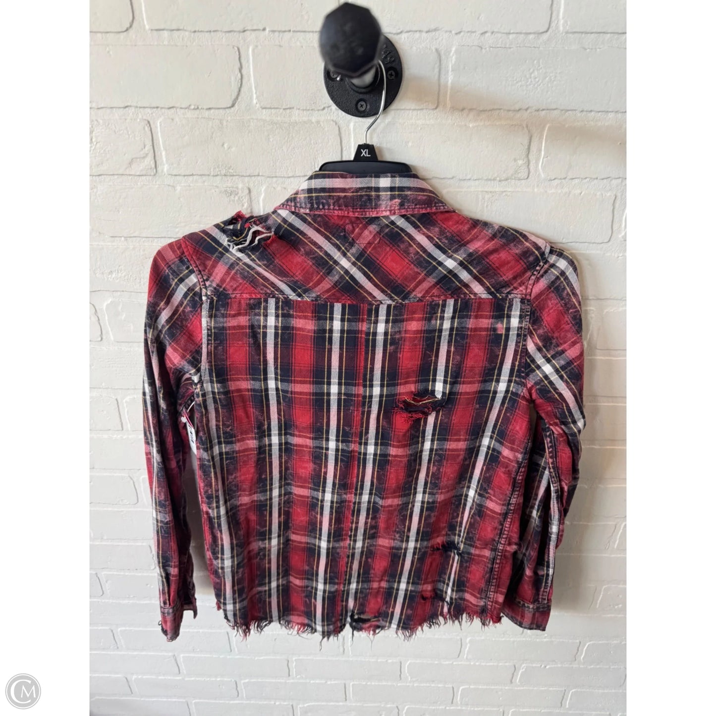 Top Long Sleeve By Hudson In Red & White, Size: Xs