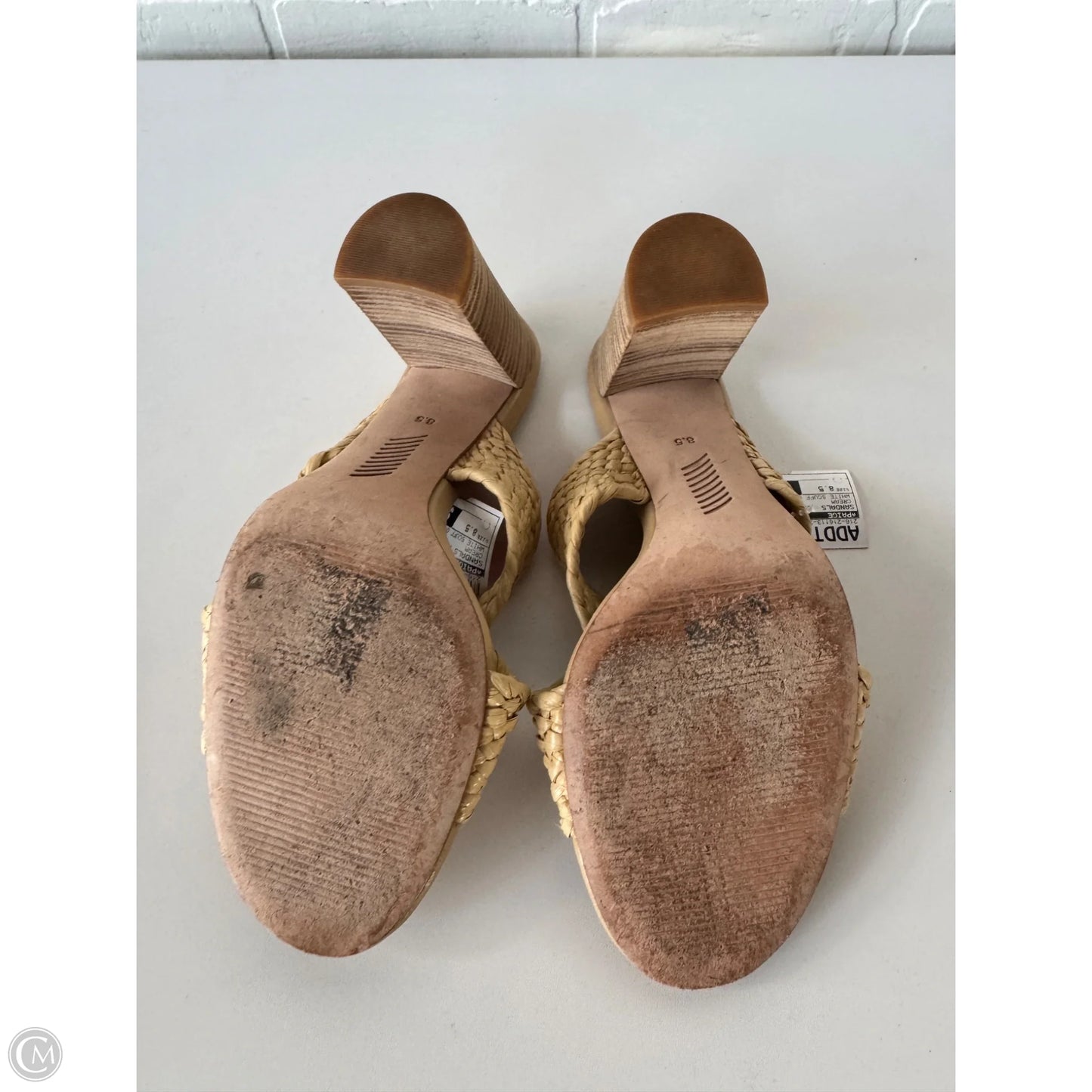 Sandals Heels Block By Paige In Cream, Size: 8.5