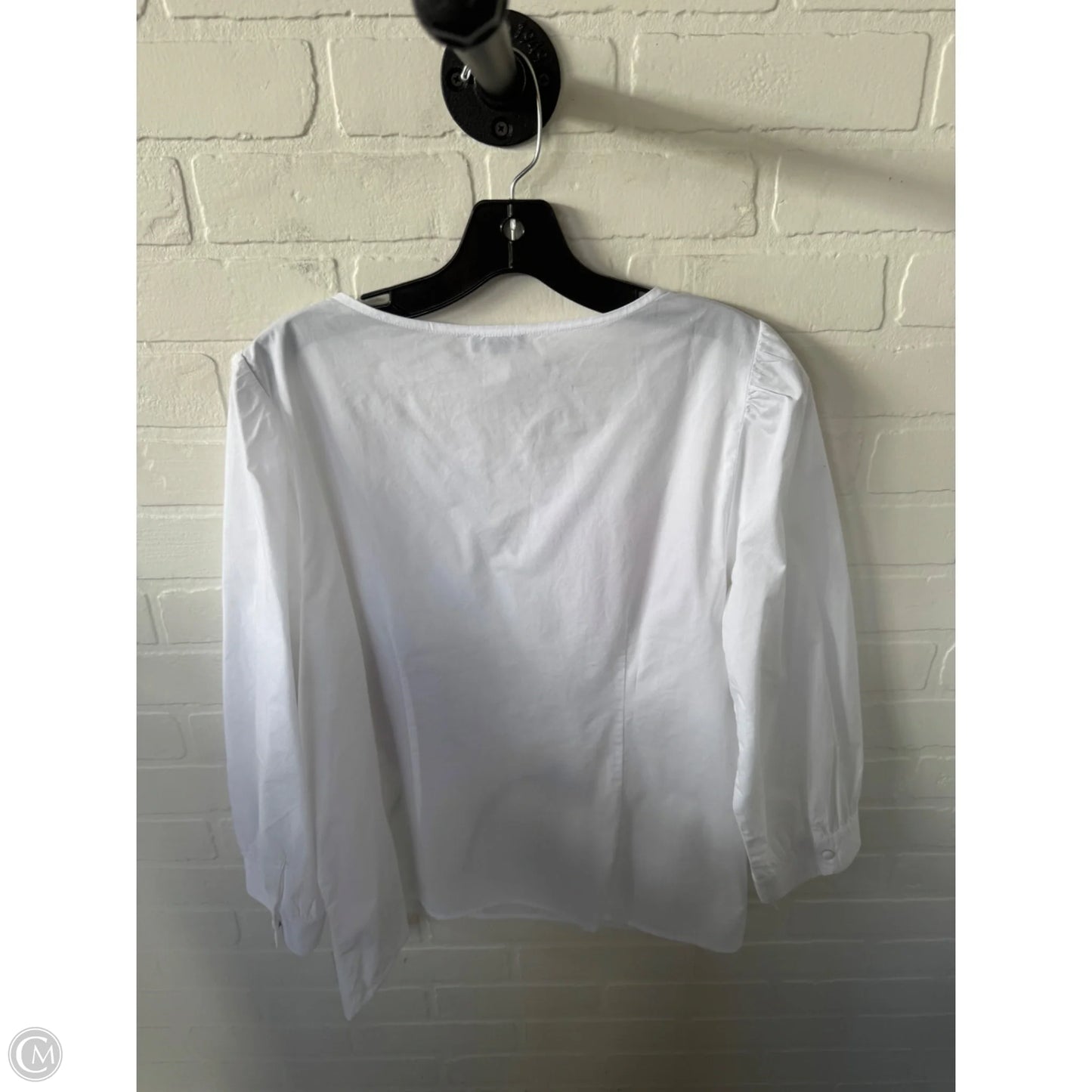 Blouse 3/4 Sleeve By Talbots In Pink & White, Size: L