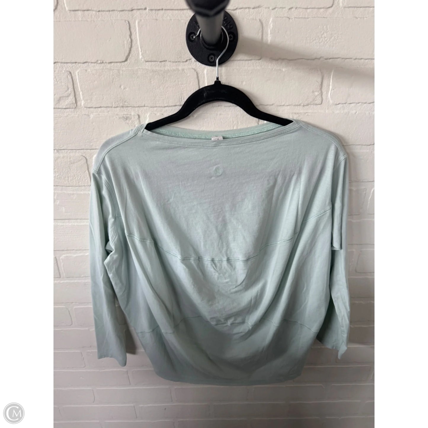 Athletic Top Long Sleeve Crewneck By Lululemon In Green, Size: Xs