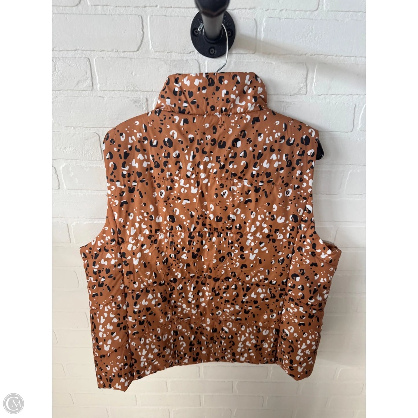 Vest Puffer & Quilted By Loft In Brown & White, Size: Xl