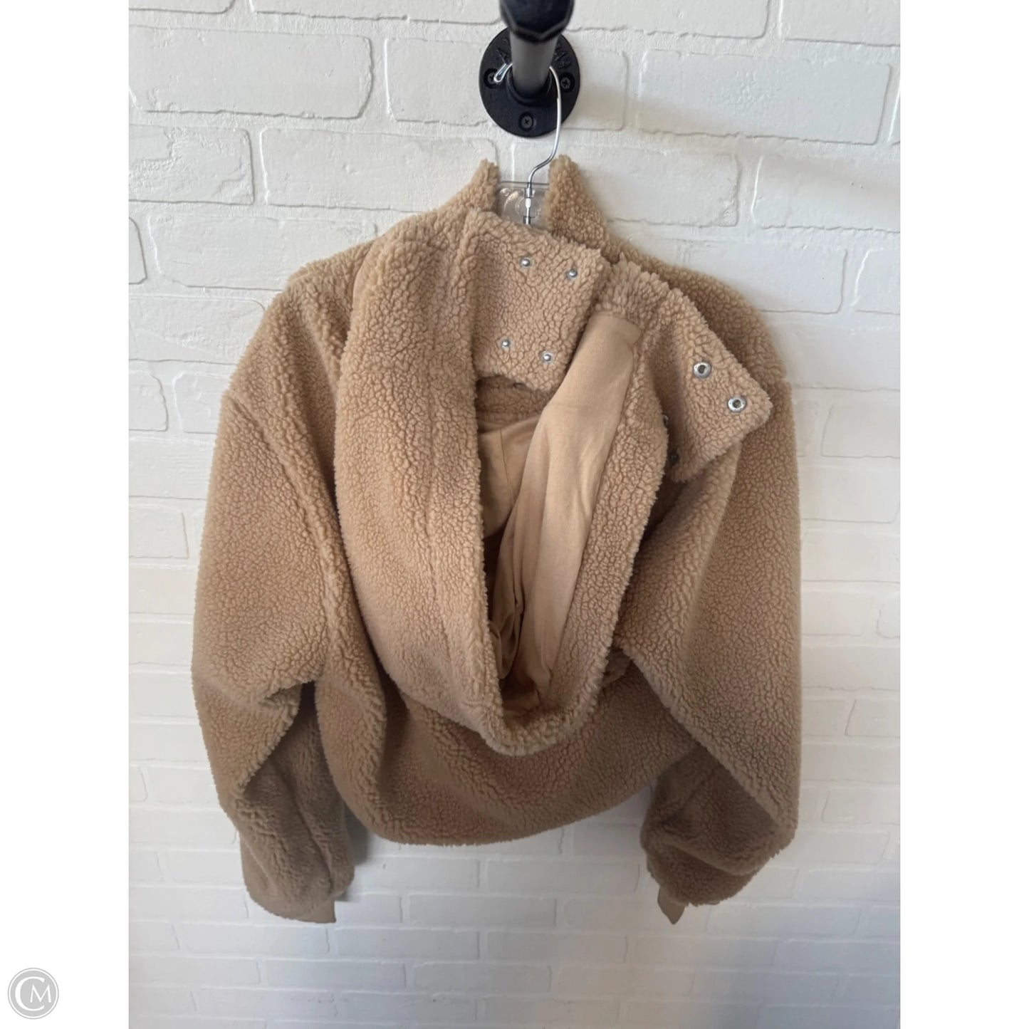 Jacket Fleece By Quince In Tan, Size: M