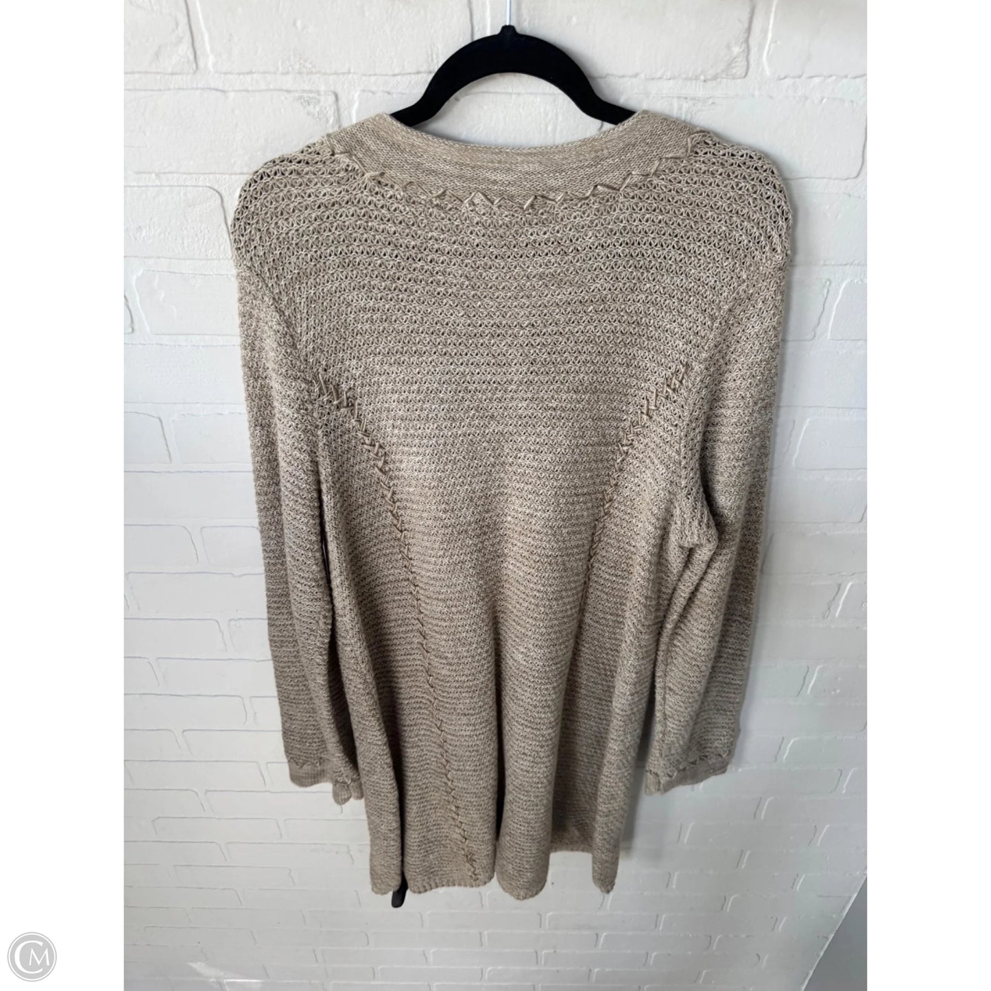 Sweater Cardigan By Coldwater Creek In Brown, Size: 1x