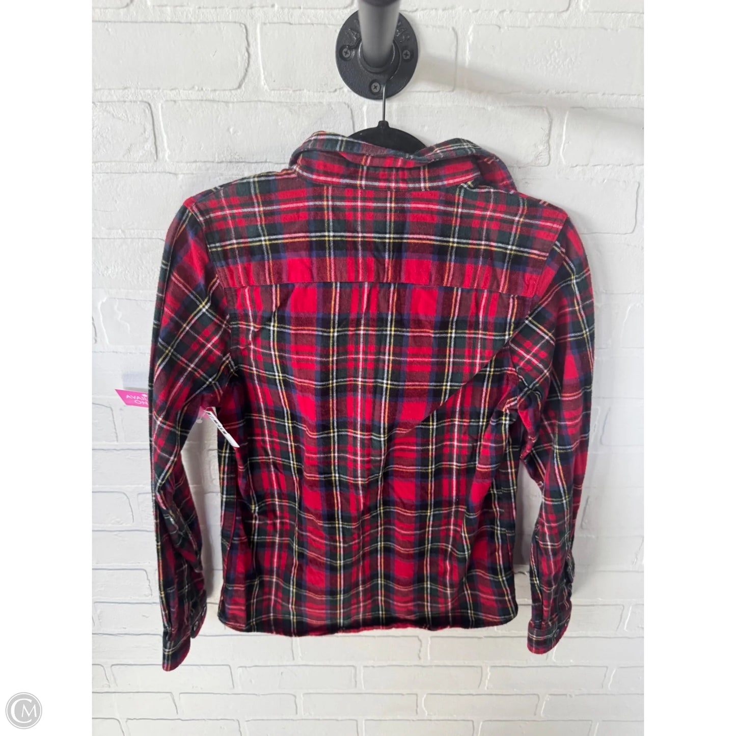 Top Long Sleeve By L.l. Bean In Red & Yellow, Size: Xs