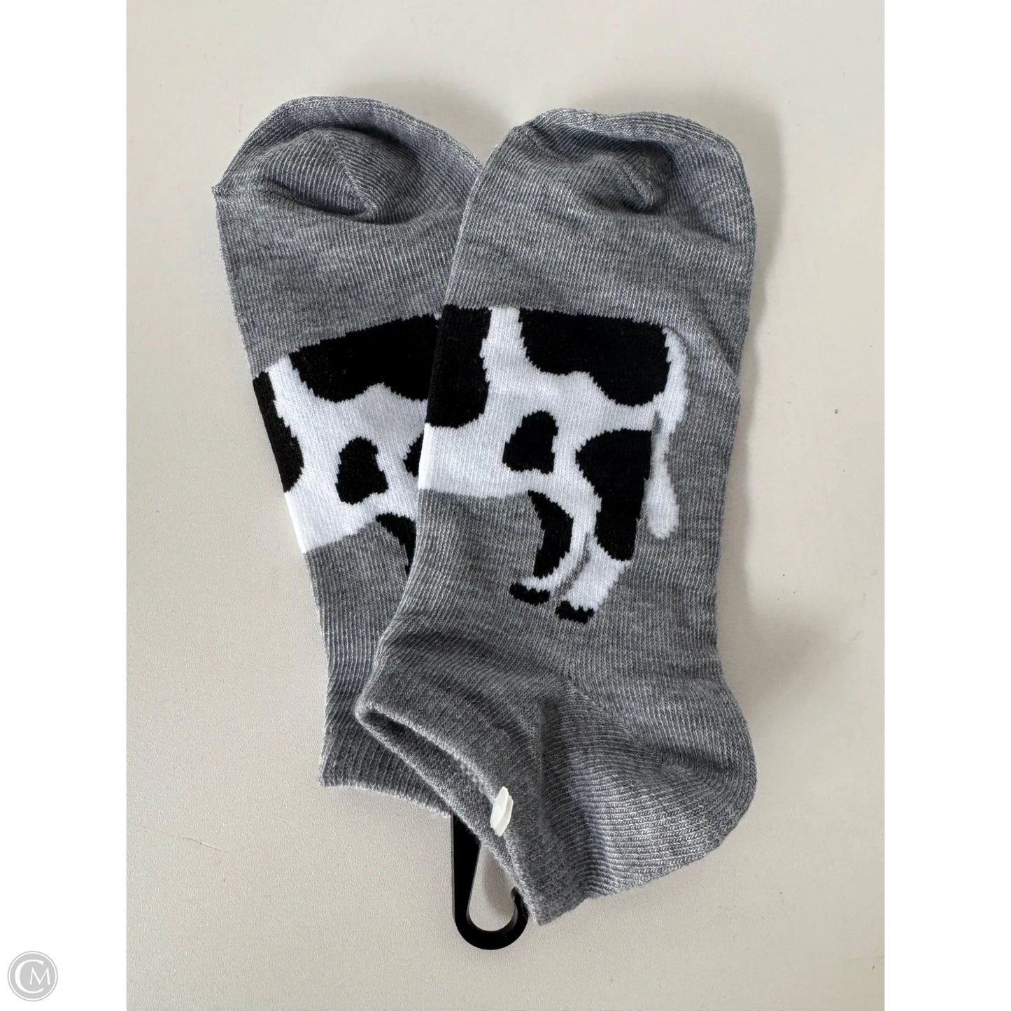 Socks By Clothes Mentor In Grey & Red, Size: Osfm