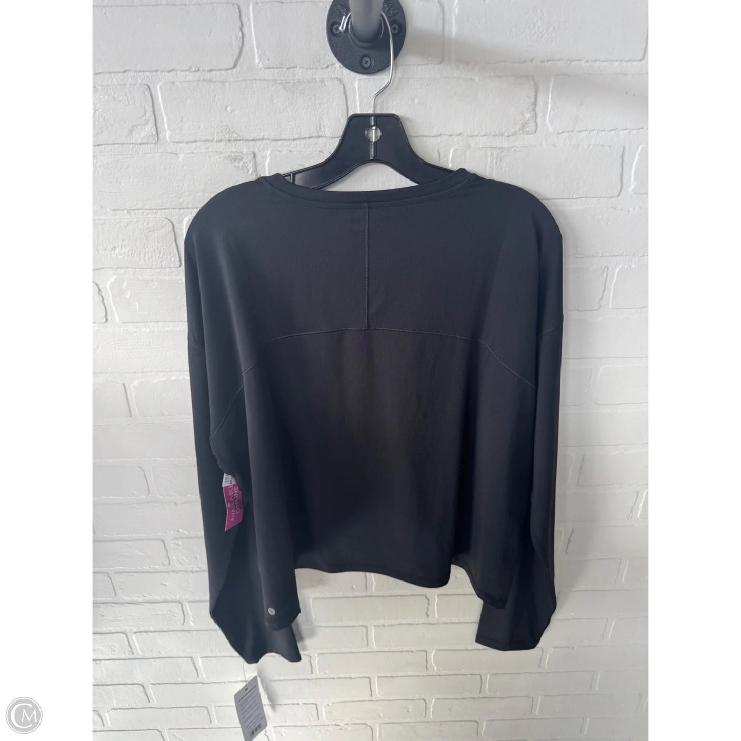 Athletic Top Long Sleeve Crewneck By Layer 8 In Black, Size: Xl