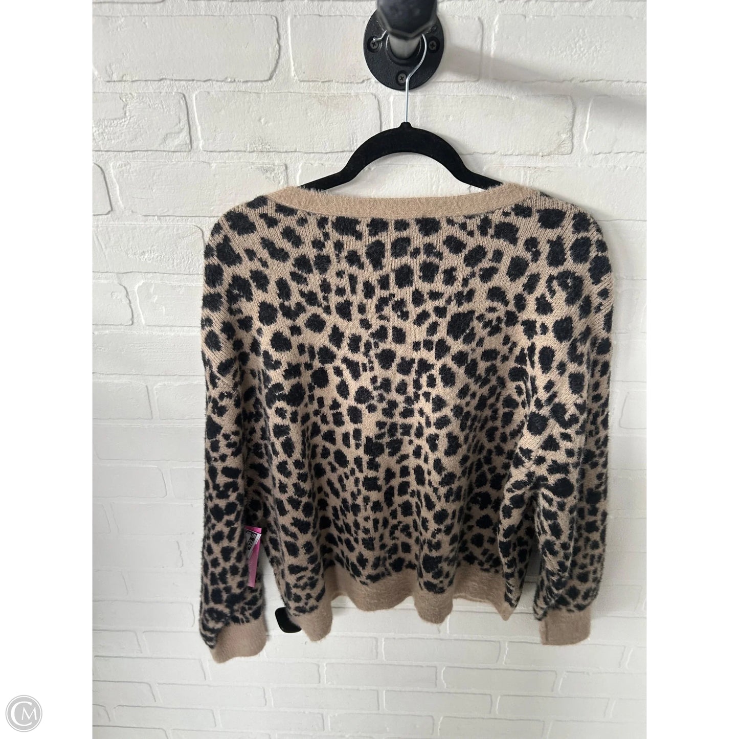 Sweater Cardigan By Jessica Simpson In Animal Print, Size: Xl