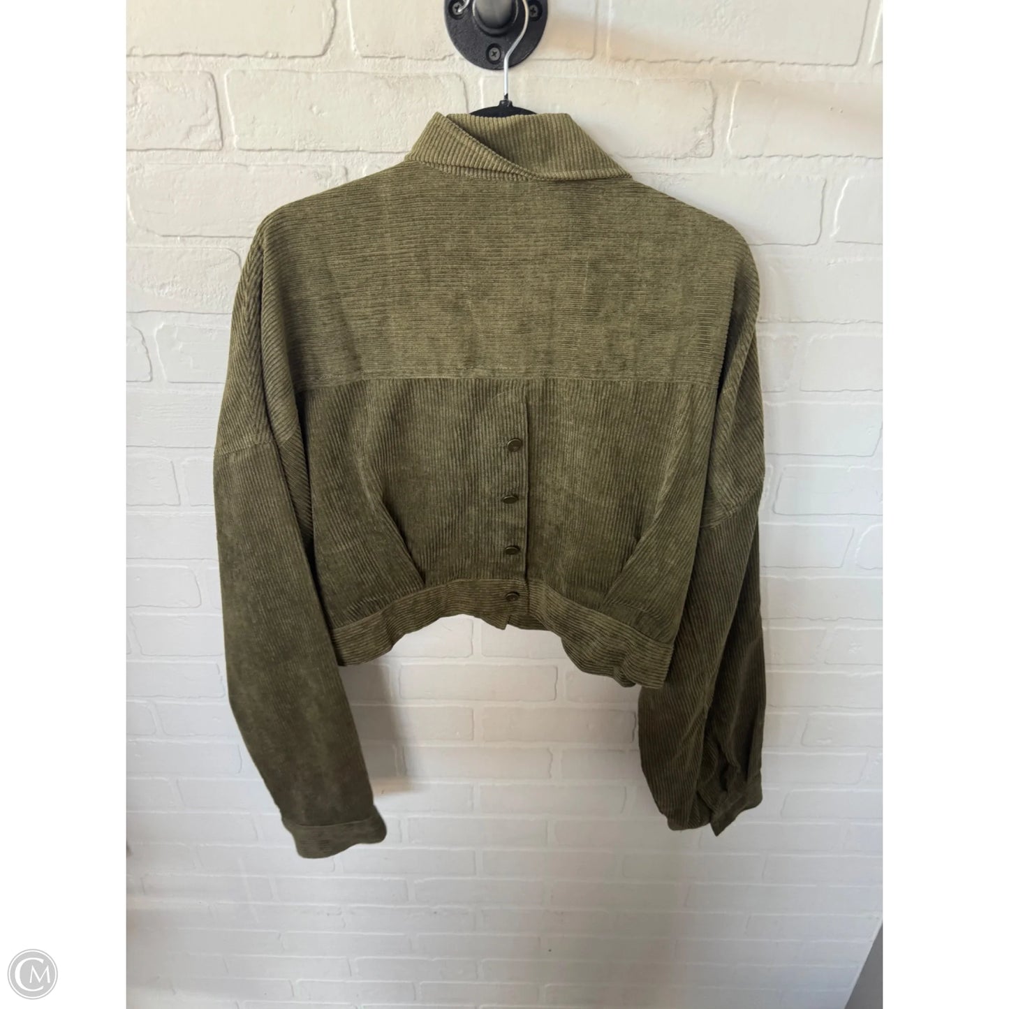 Jacket Shirt By Favlux In Green, Size: L