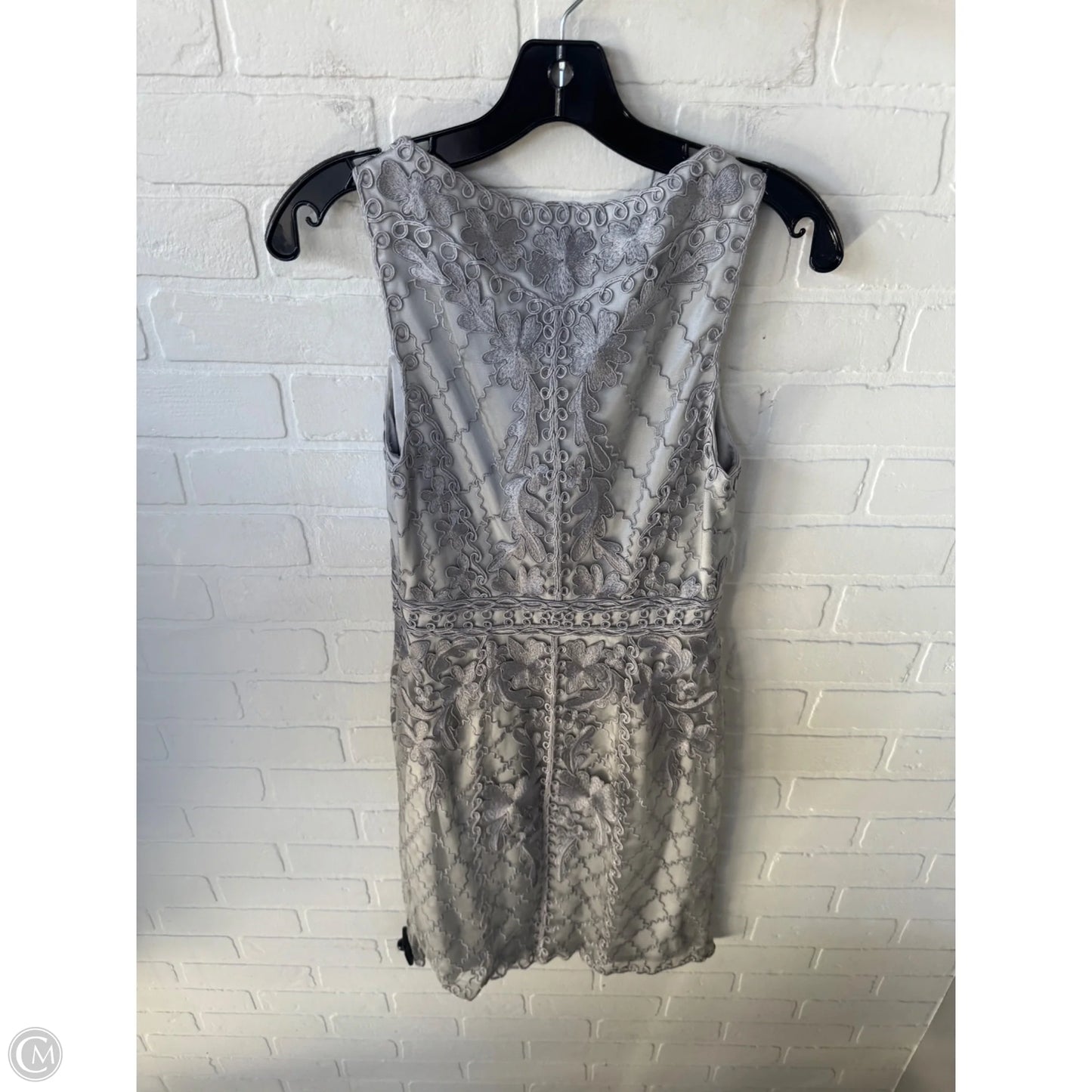 Dress Party Short By Clothes Mentor In Silver, Size: S