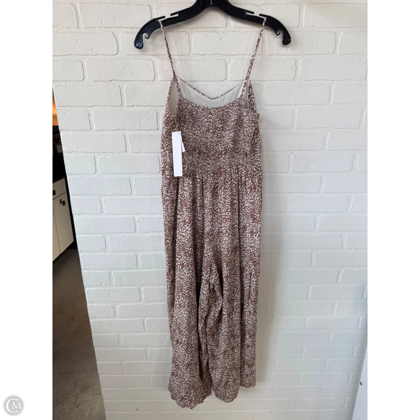 Jumpsuit By Clothes Mentor In Brown & Cream, Size: S