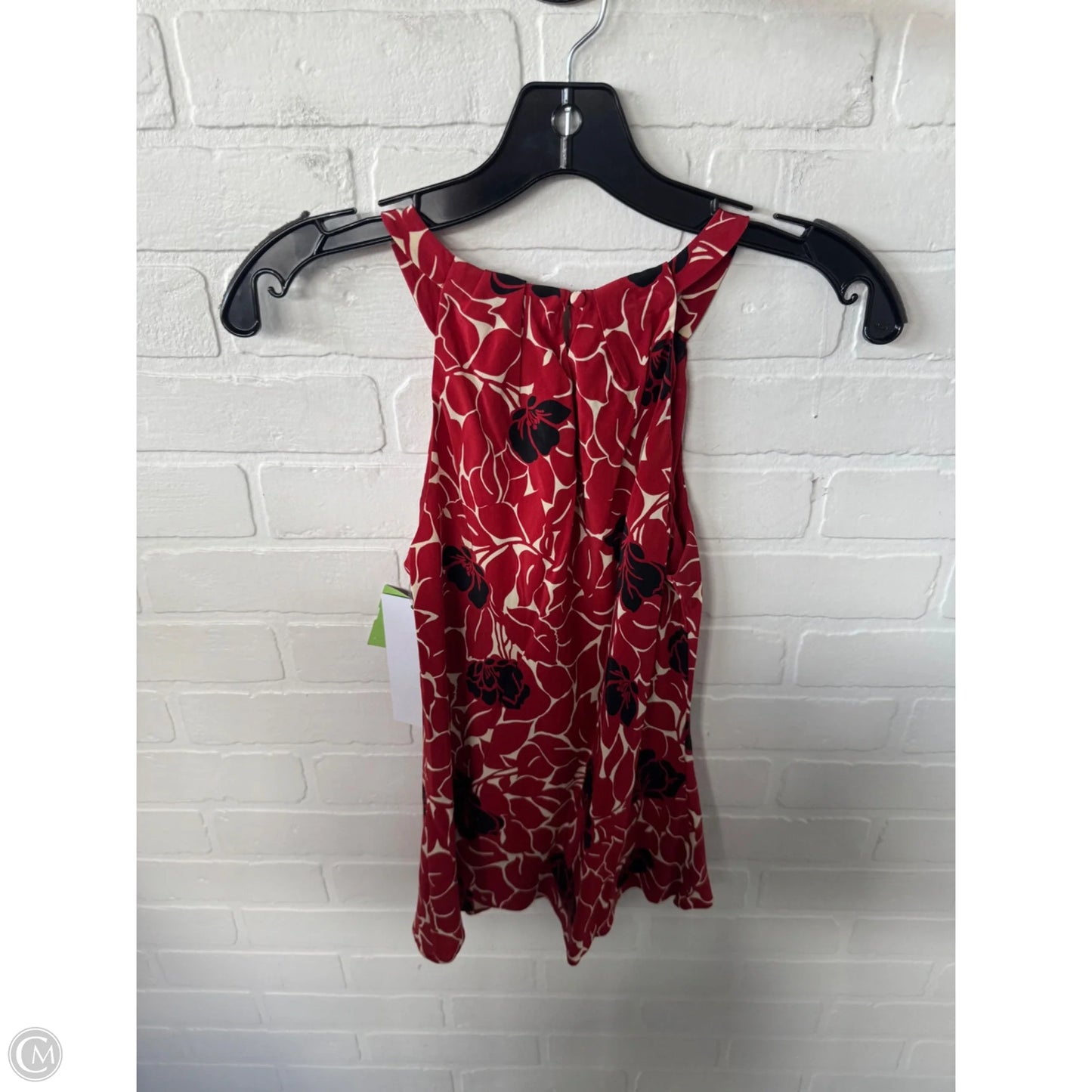 Blouse Sleeveless By Ann Taylor In Red & Tan, Size: Xsp