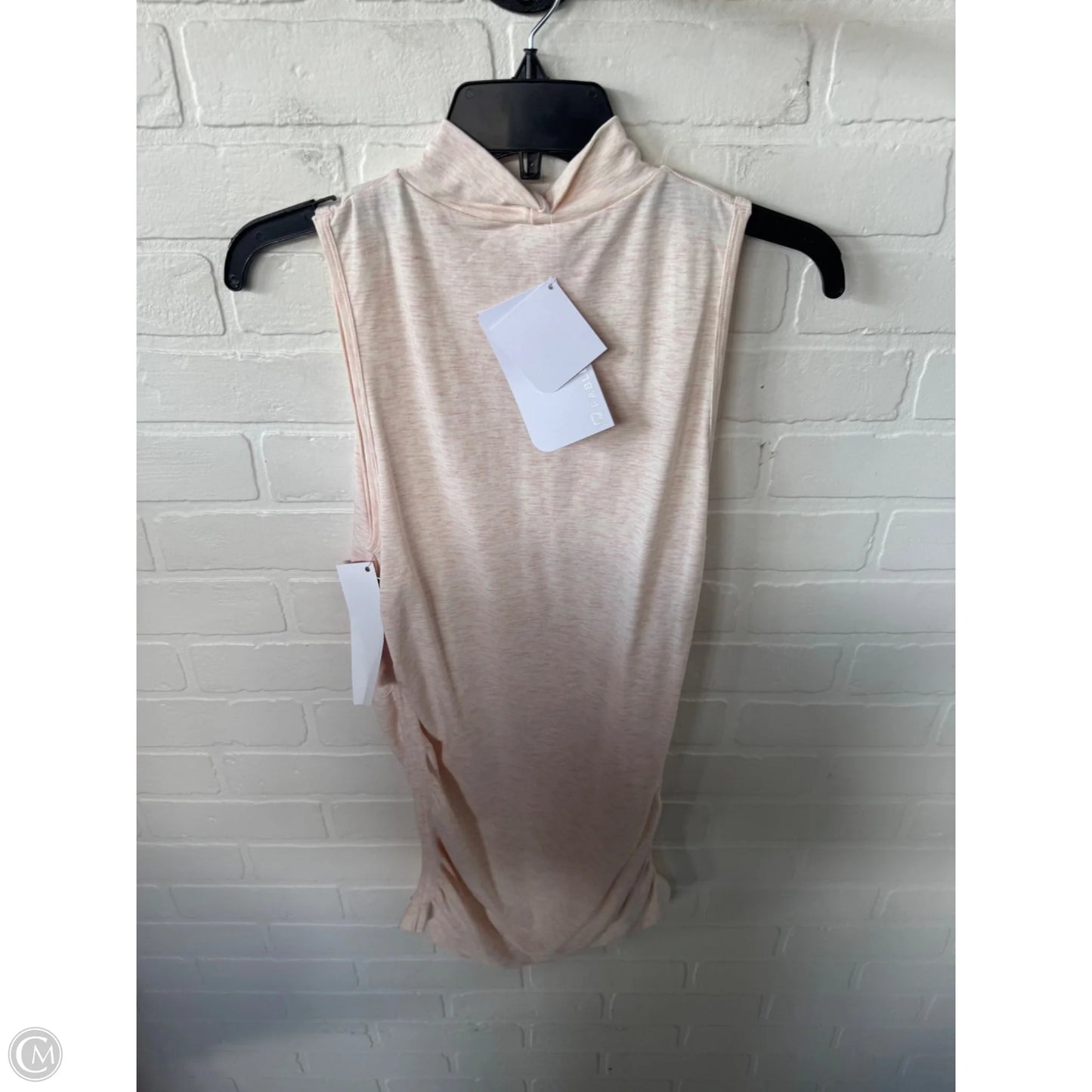 Athletic Dress By Fabletics In Cream & Pink, Size: M