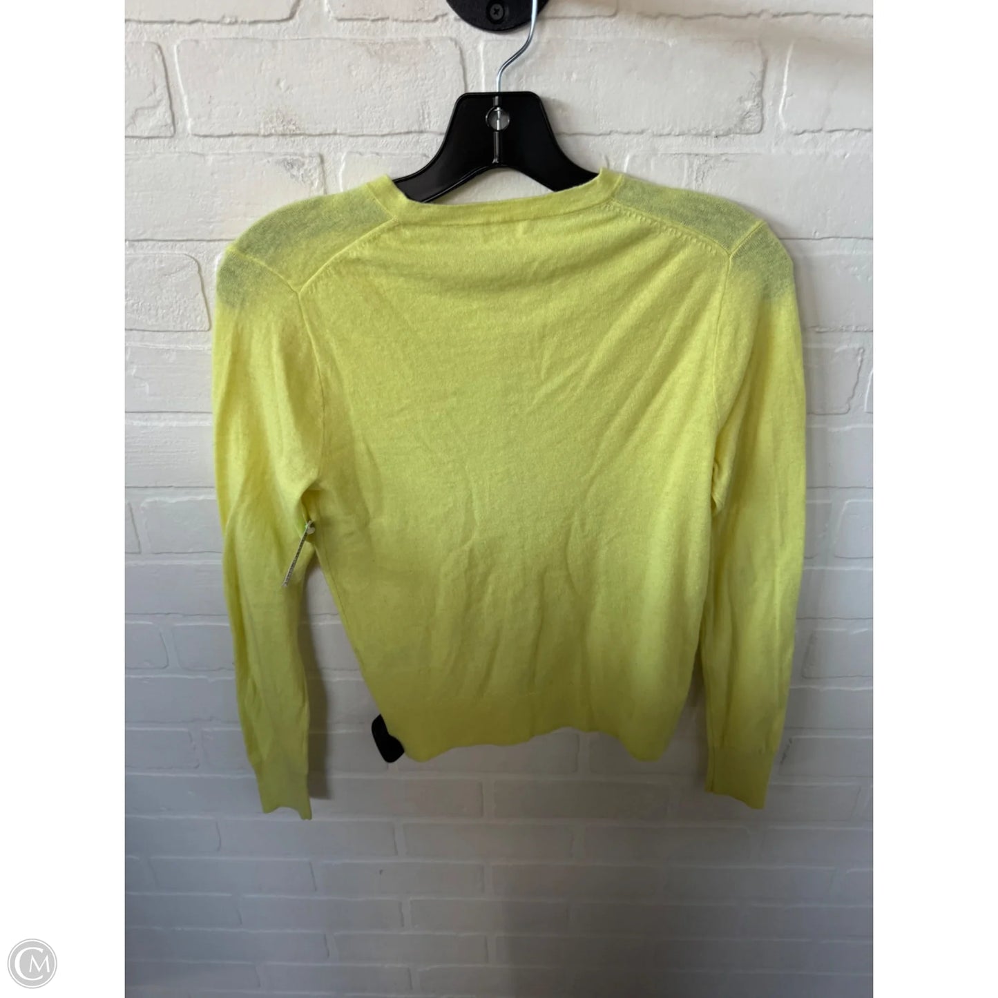 Sweater Cardigan Cashmere By J. Crew In Yellow, Size: S