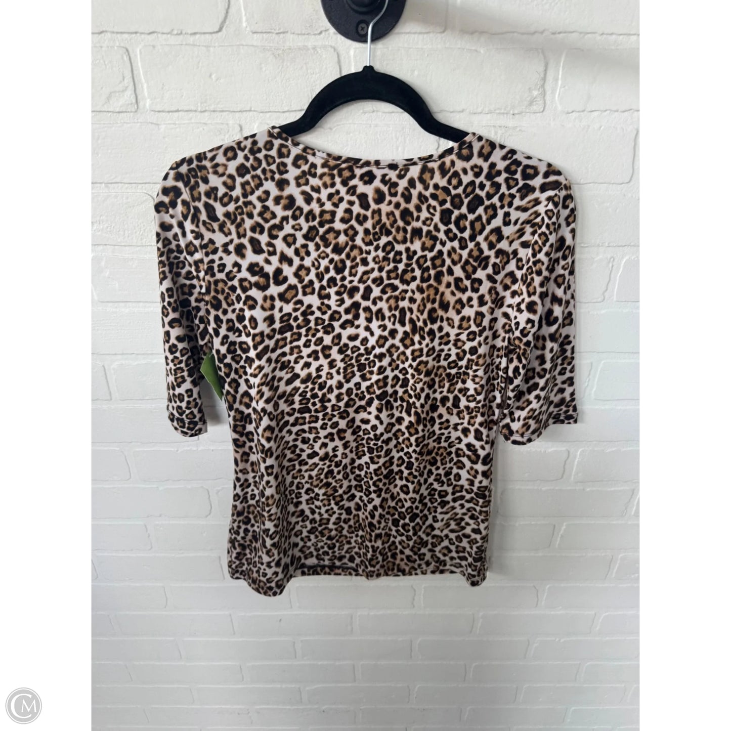 Top Short Sleeve By Premise In Animal Print, Size: S