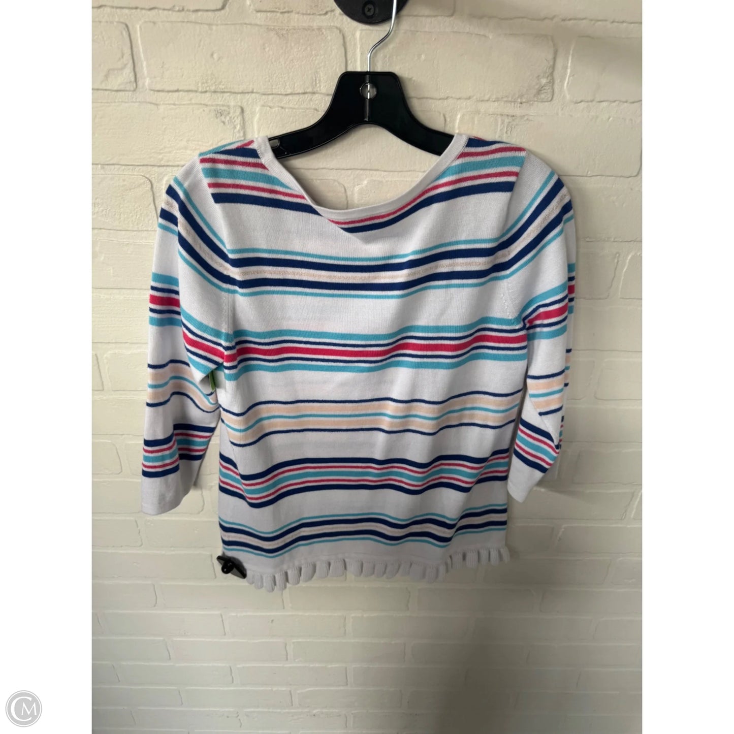 Sweater By Talbots In Blue & White, Size: Xs