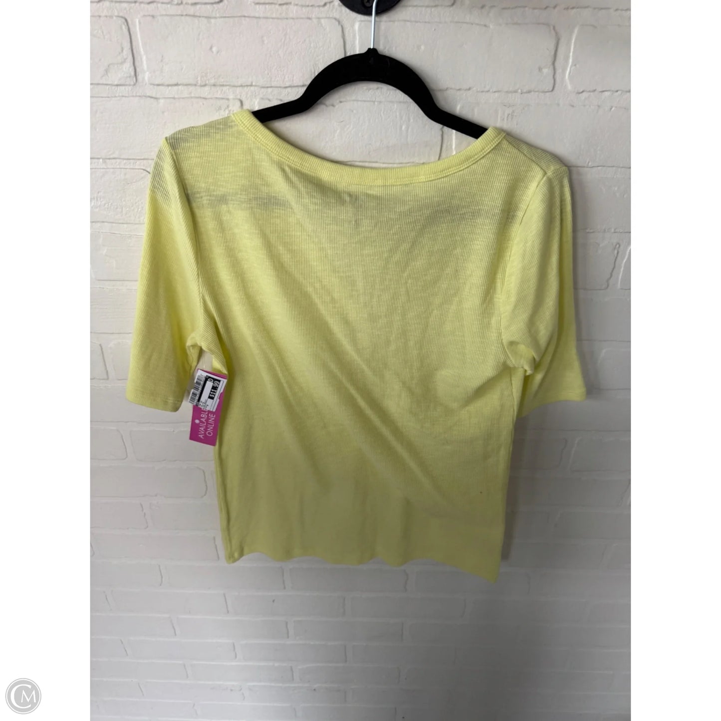 Top Short Sleeve By Gap In Yellow, Size: M