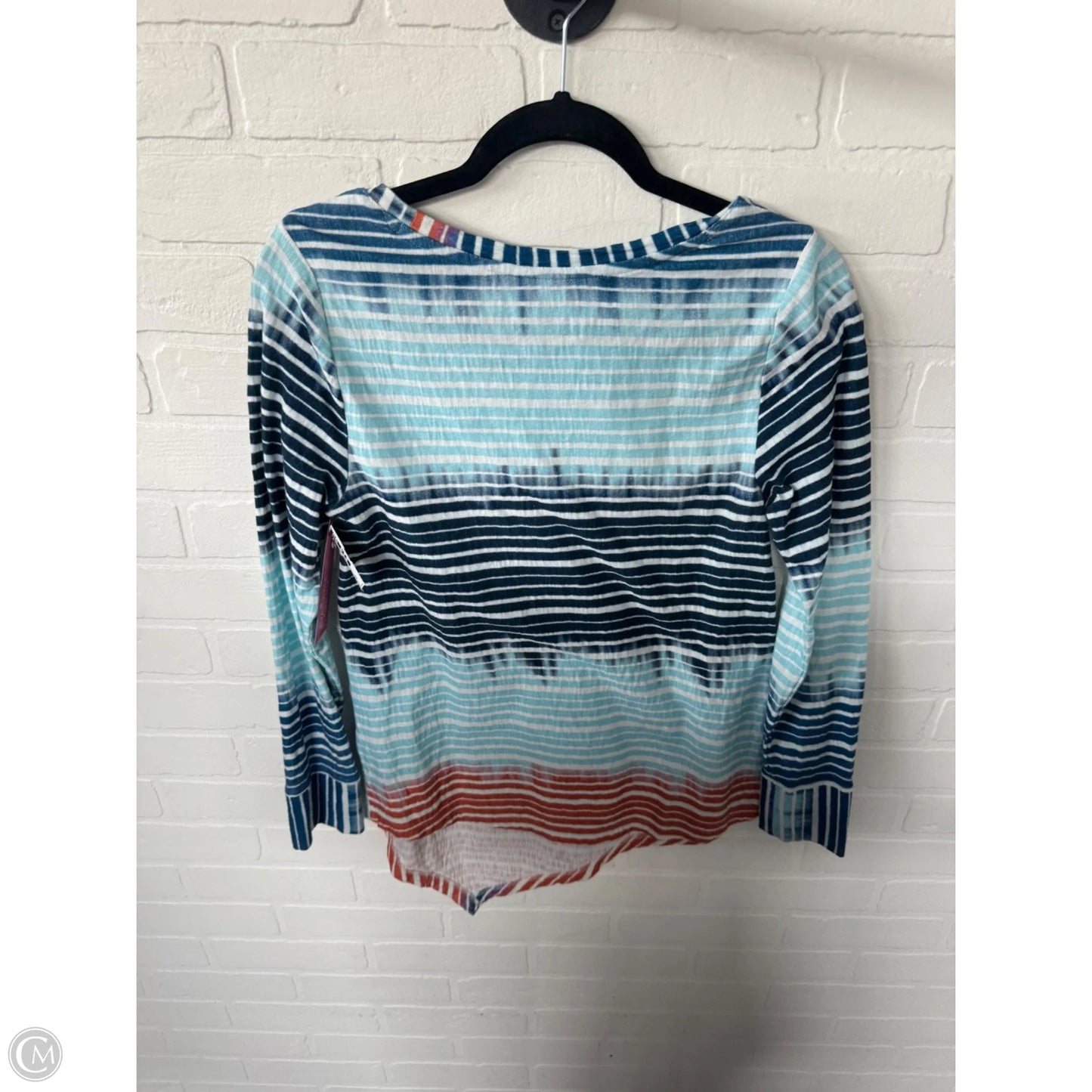Top Long Sleeve By Soft Surroundings In Blue & Orange, Size: Xs