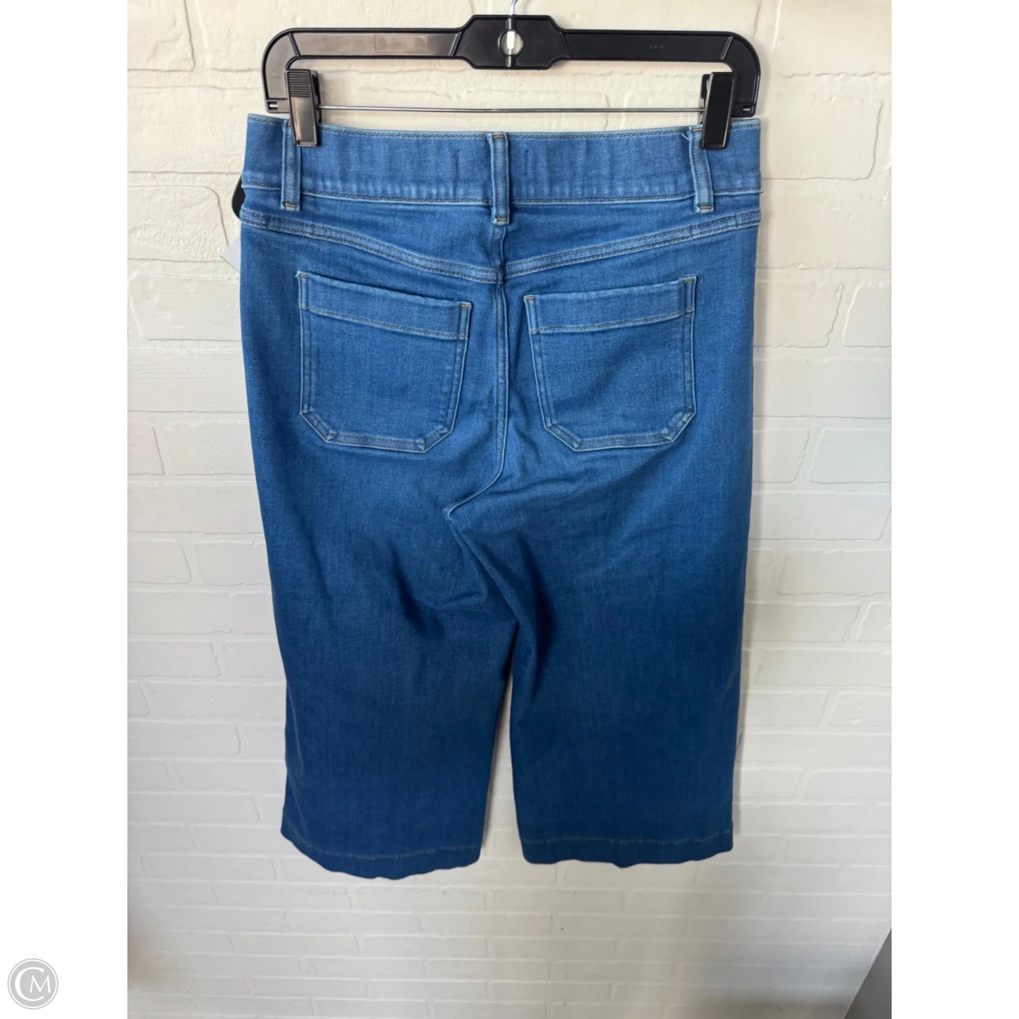 Jeans Wide Leg By Spanx In Blue Denim, Size: 8
