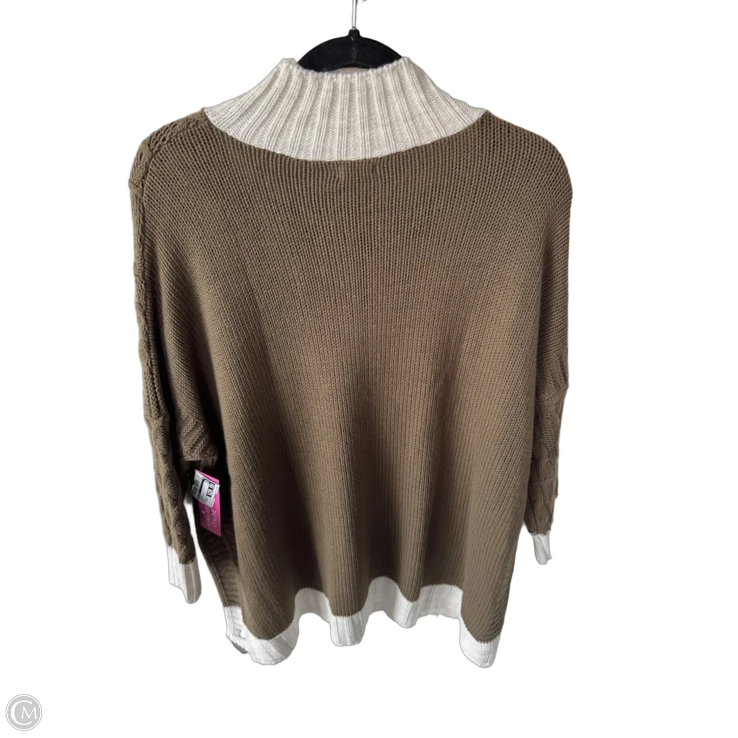 Poncho By Mer Sea In Brown & Cream, Size: Osfm