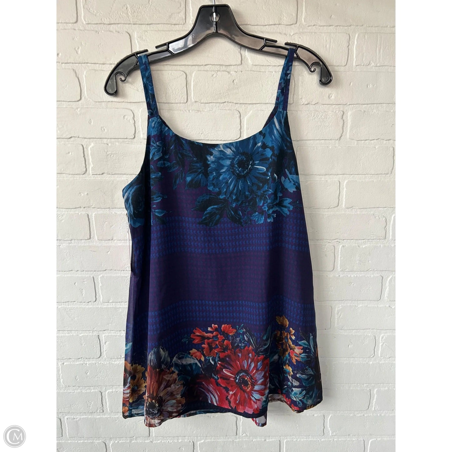 Blouse Sleeveless By Cabi In Blue & Purple, Size: M