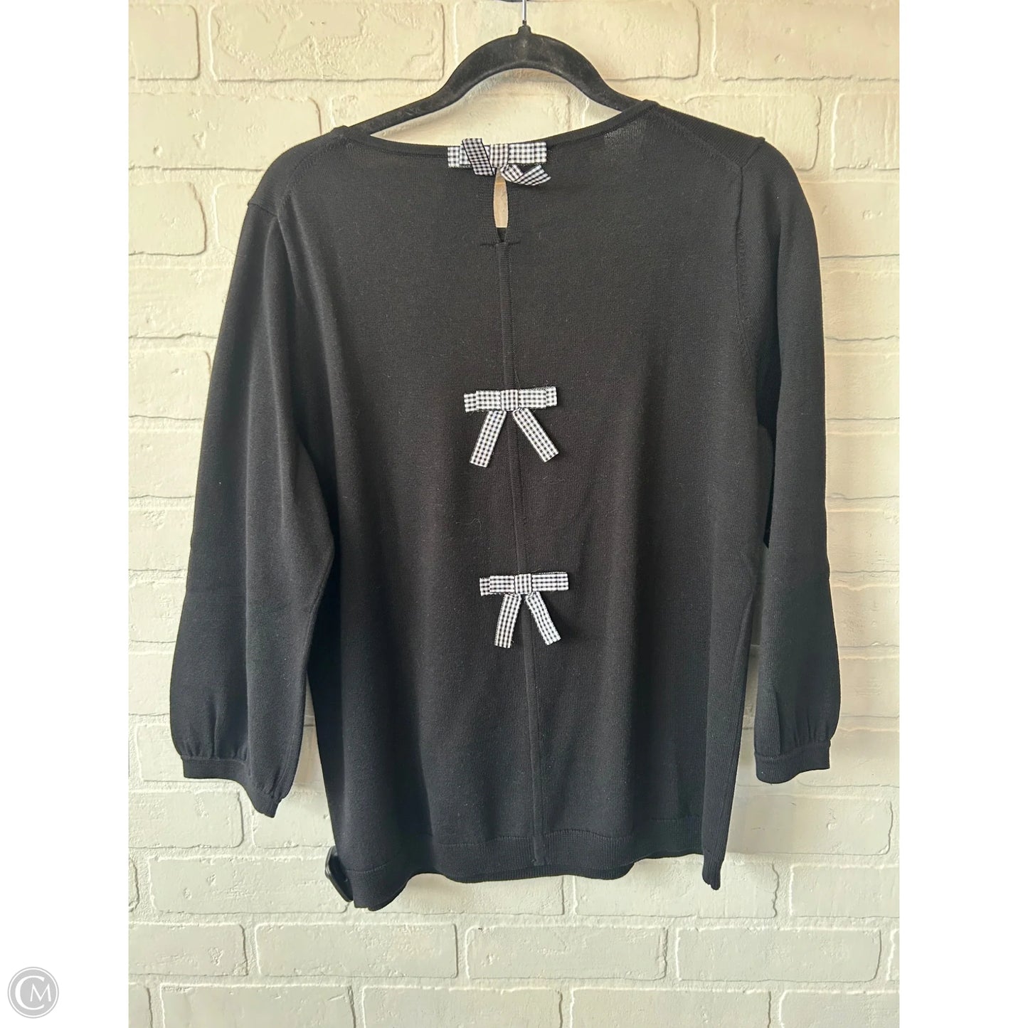 Sweater By Talbots In Black & White, Size: L