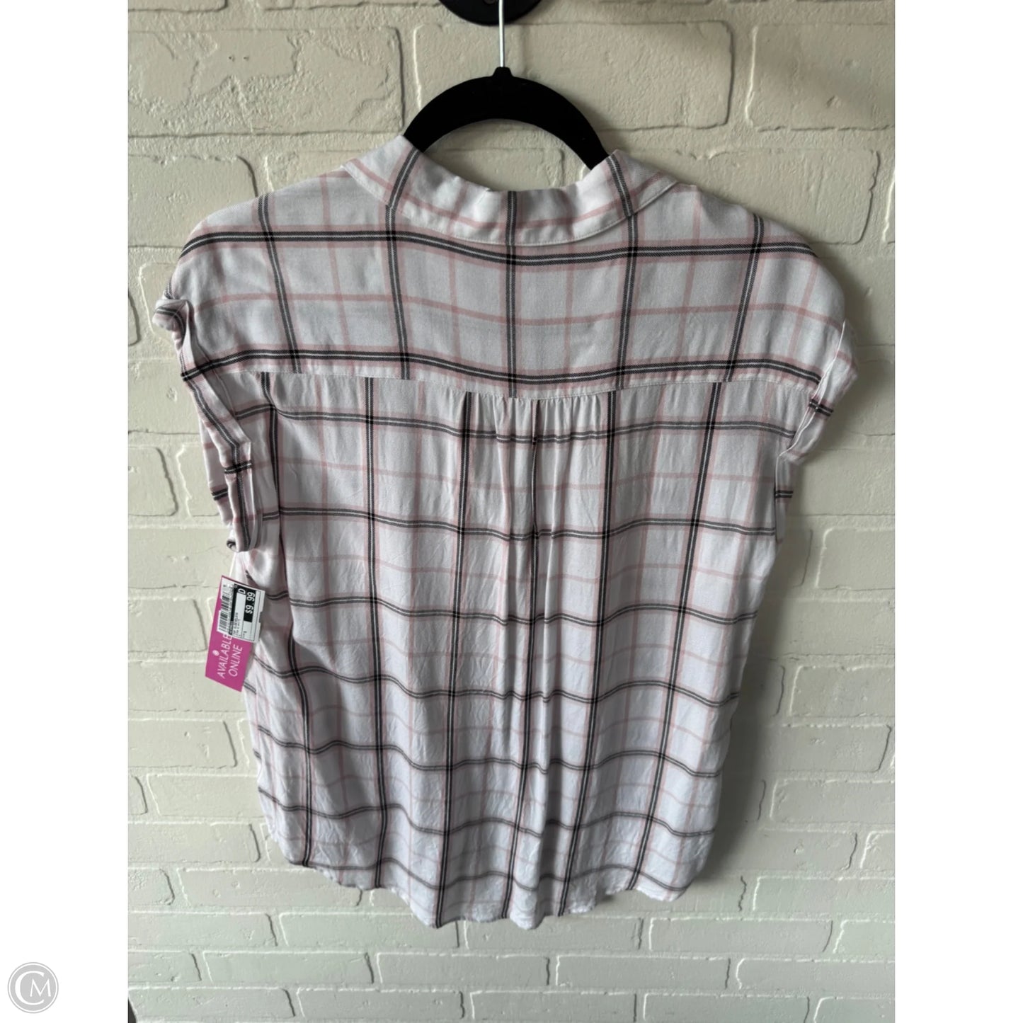 Top Sleeveless By Express In Pink & White, Size: S
