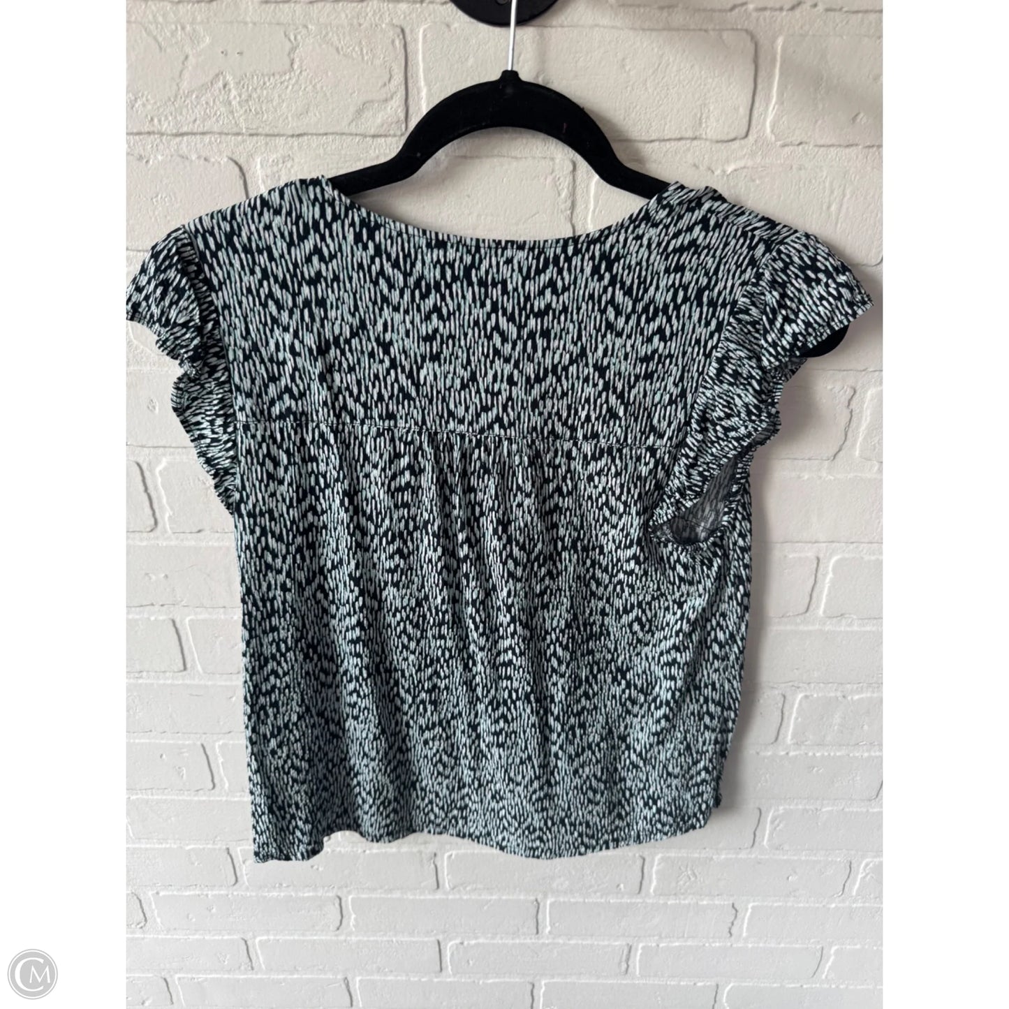 Blouse Sleeveless By Cmc In Blue & White, Size: M