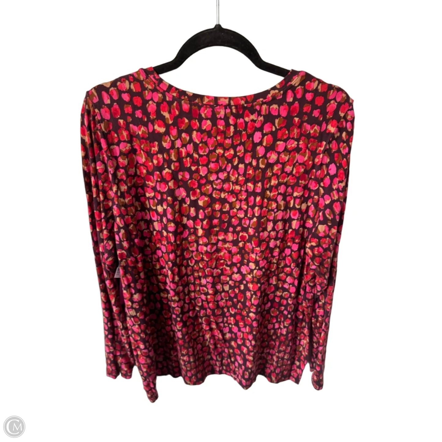 Top Long Sleeve By Chicos In Purple & Red, Size: Xl