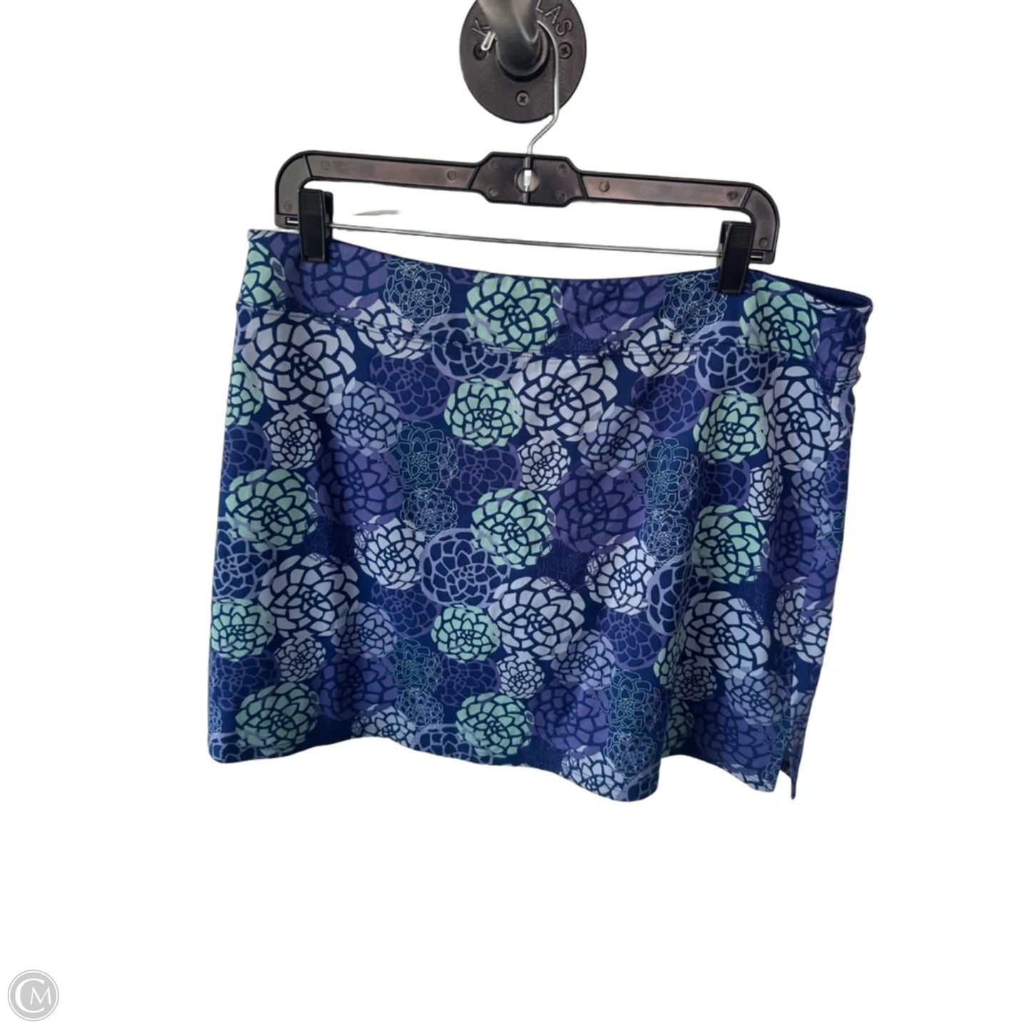 Athletic Skort By Tranquility In Blue & Green, Size: 16
