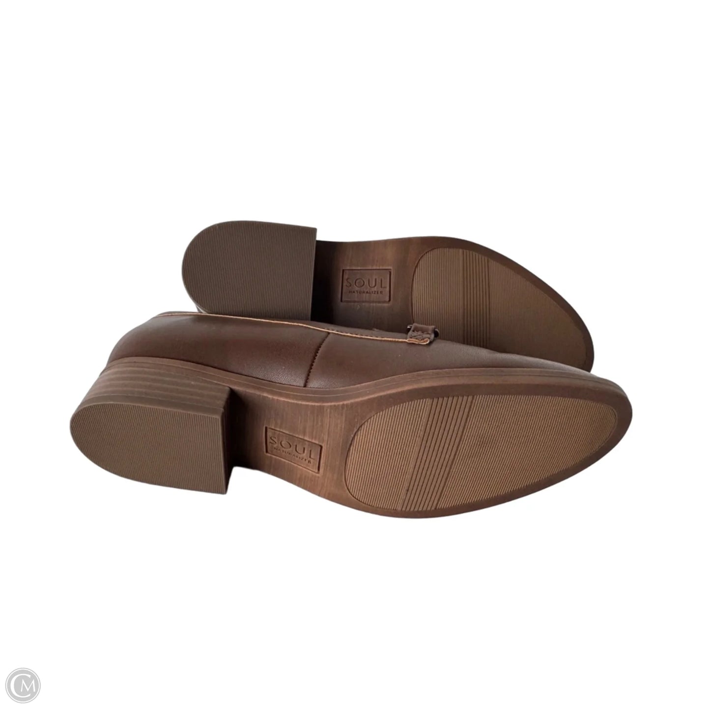 Shoes Flats By Natural Soul In Brown & Gold, Size: 7.5