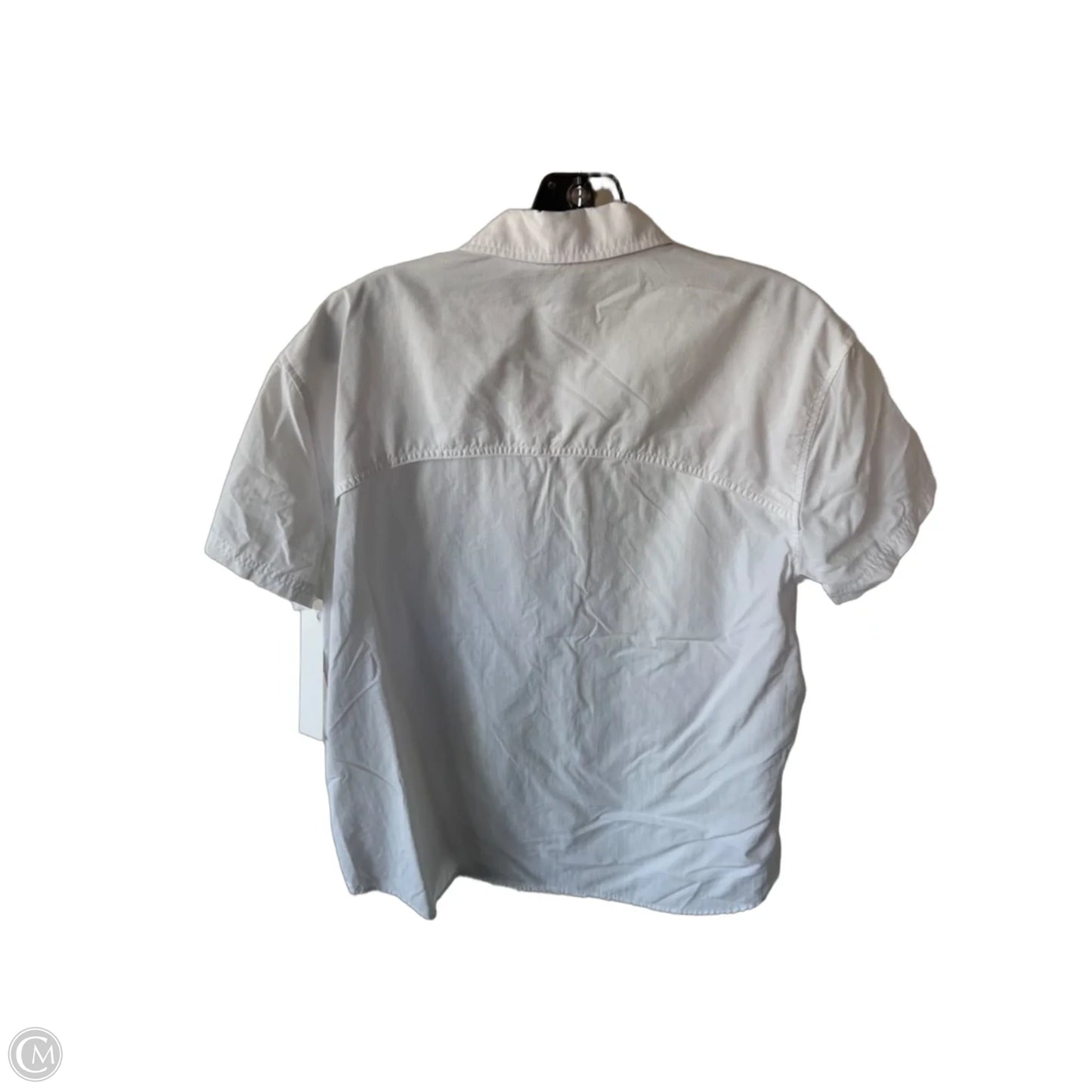 Top Short Sleeve By Eddie Bauer In White, Size: L