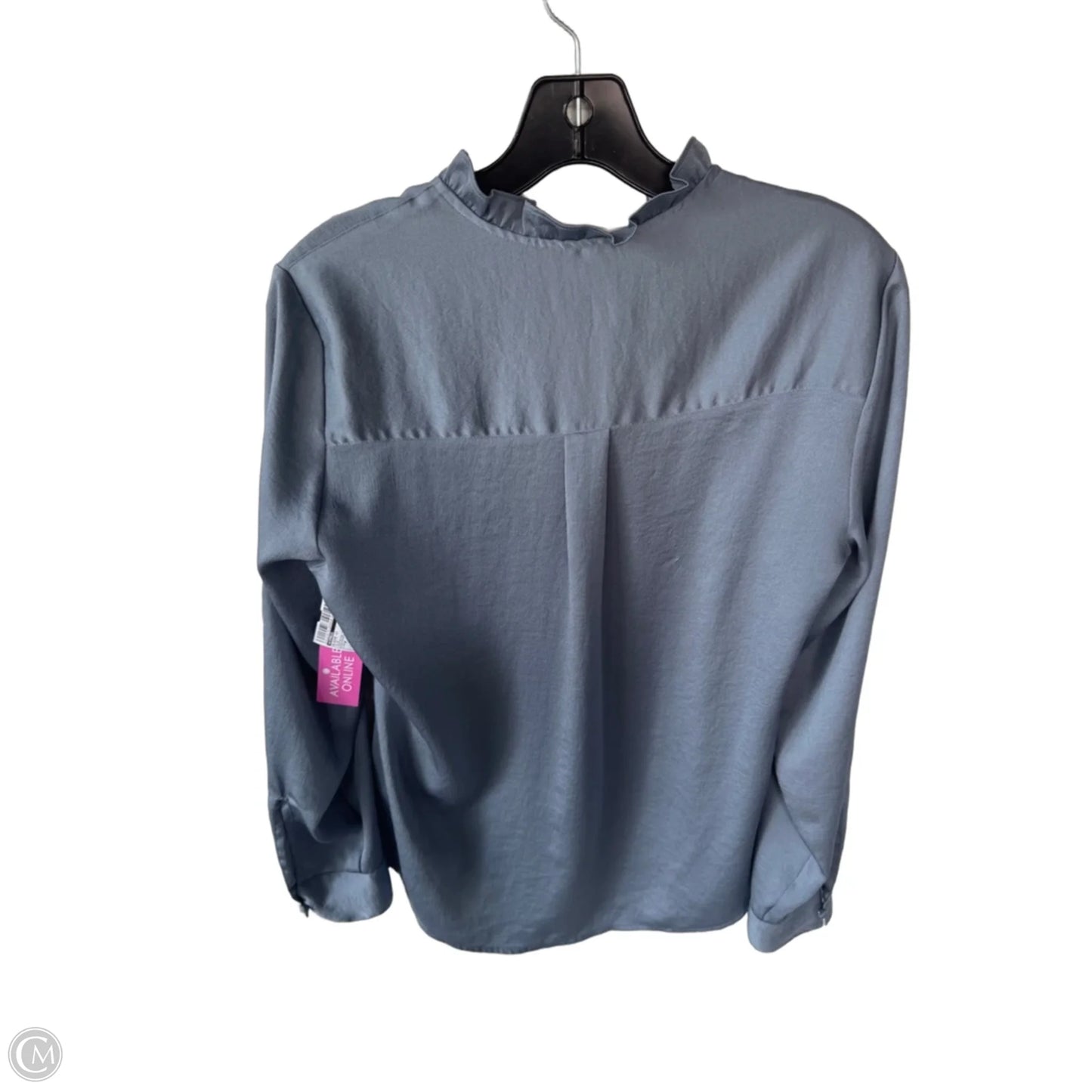 Blouse Long Sleeve By Express In Blue, Size: M