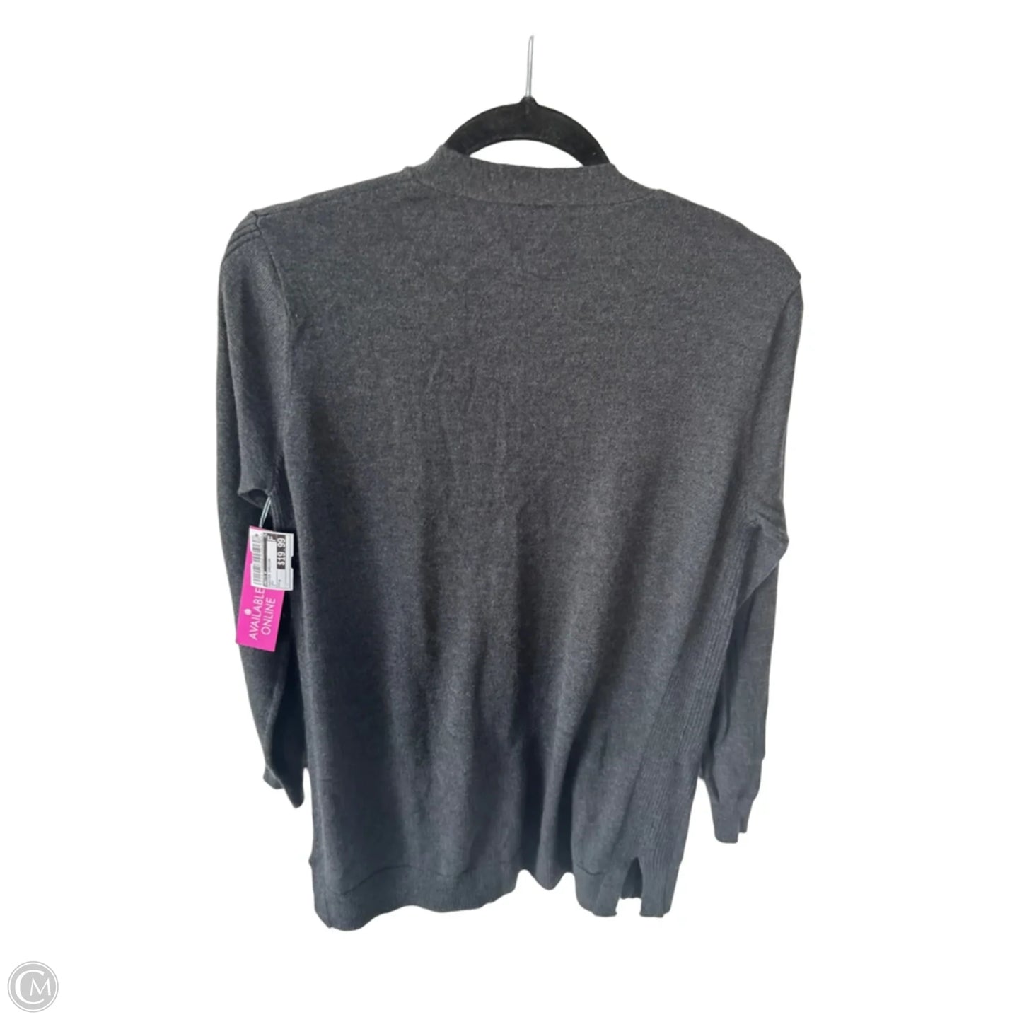 Sweater Cardigan By Matty M In Grey, Size: M