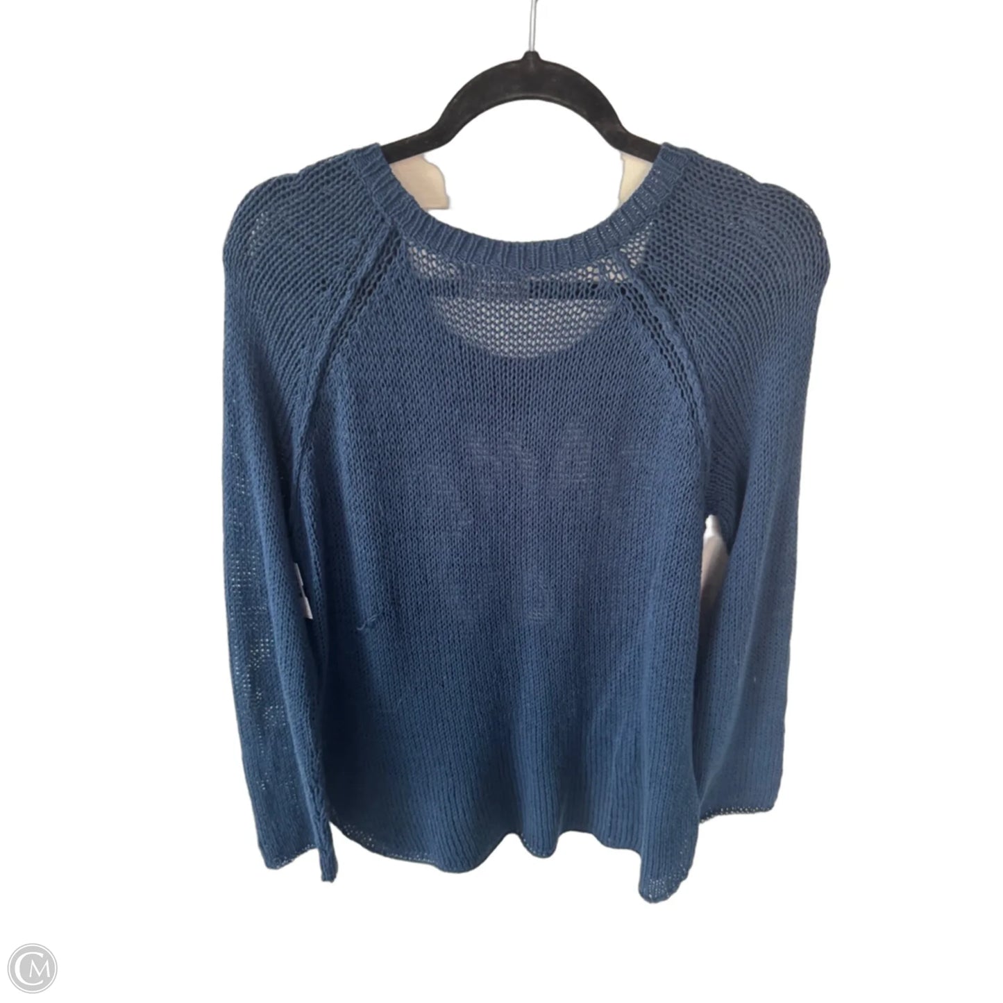 Sweater By Wooden Ships In Blue & White, Size: M