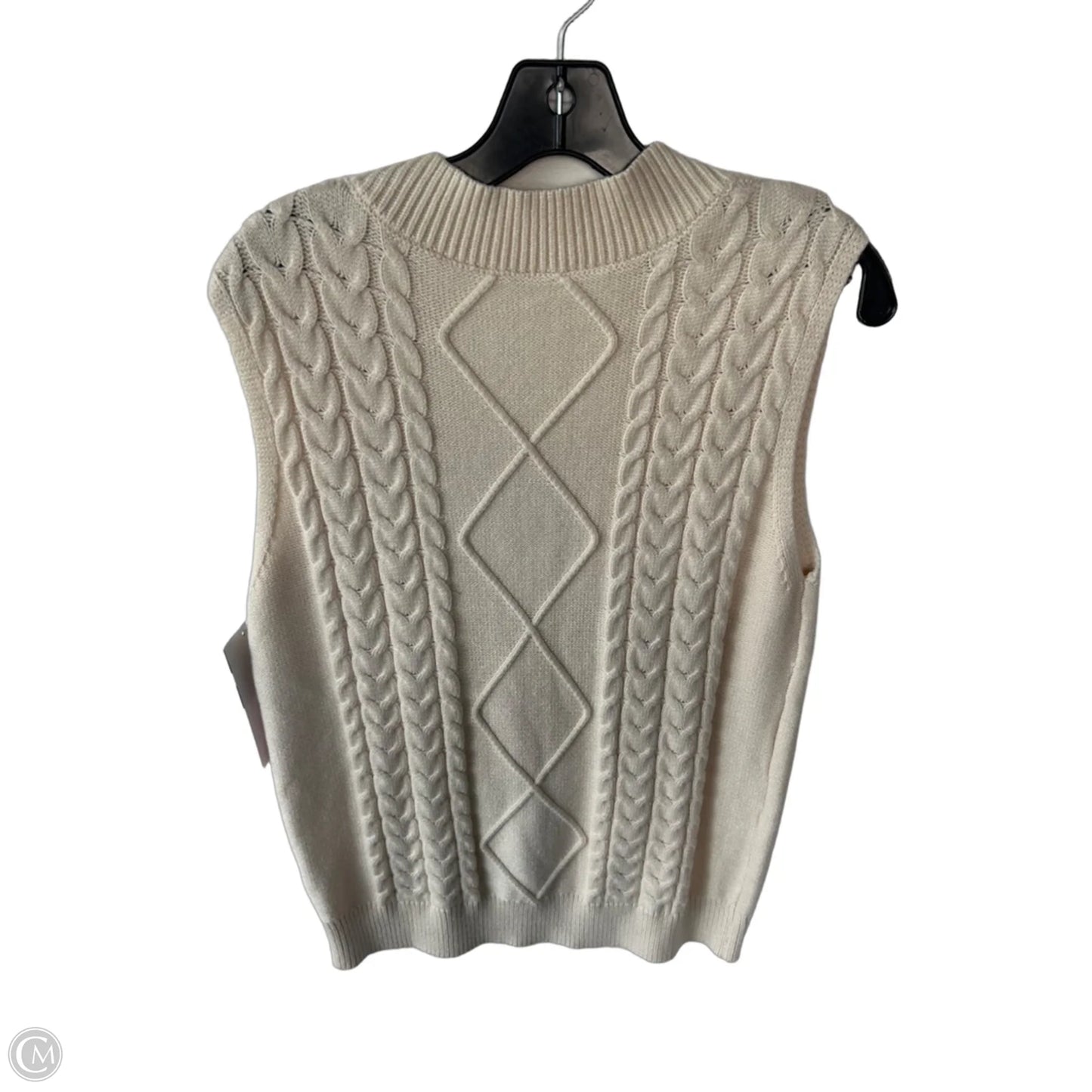 Vest Sweater By Cmf In Cream, Size: M