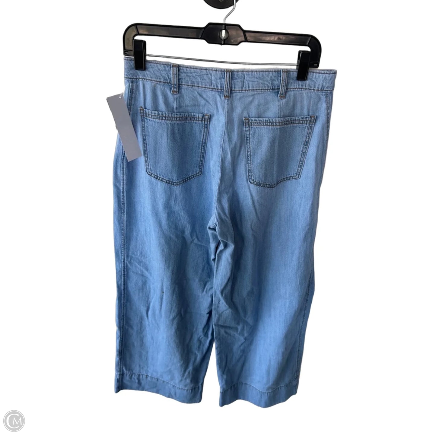 Jeans Wide Leg By Zara In Blue Denim, Size: 4