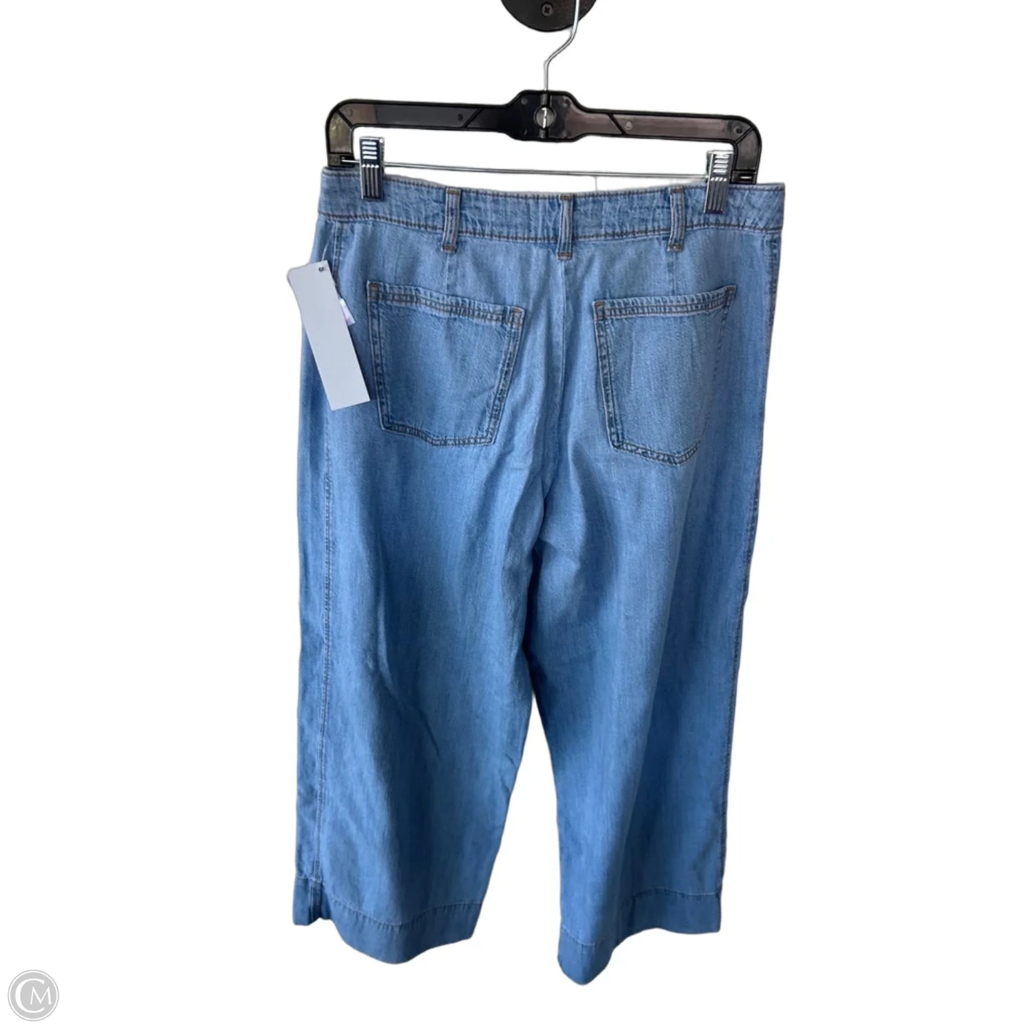Jeans Wide Leg By Zara In Blue Denim, Size: 6