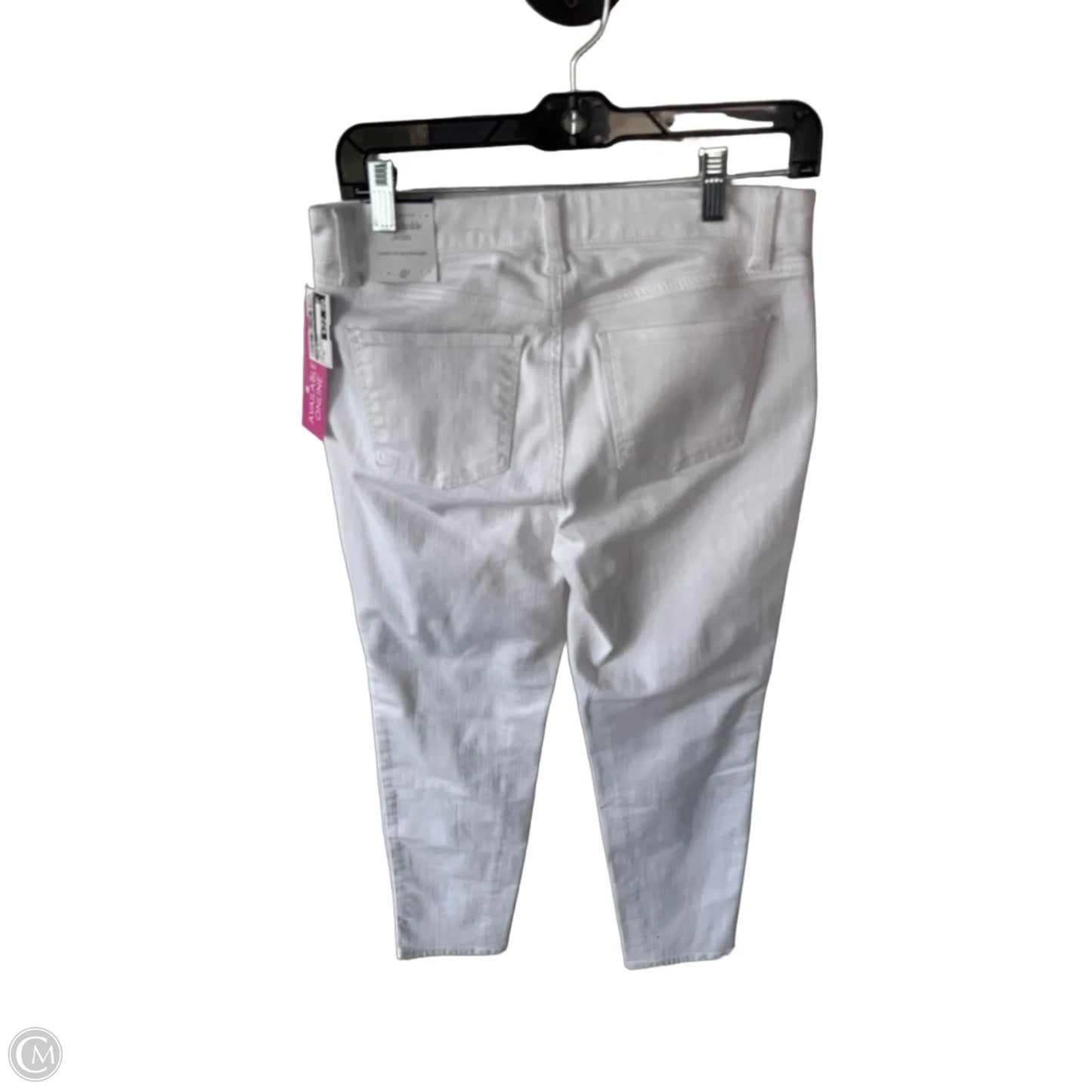 Jeans Skinny By Talbots In White Denim, Size: 4p