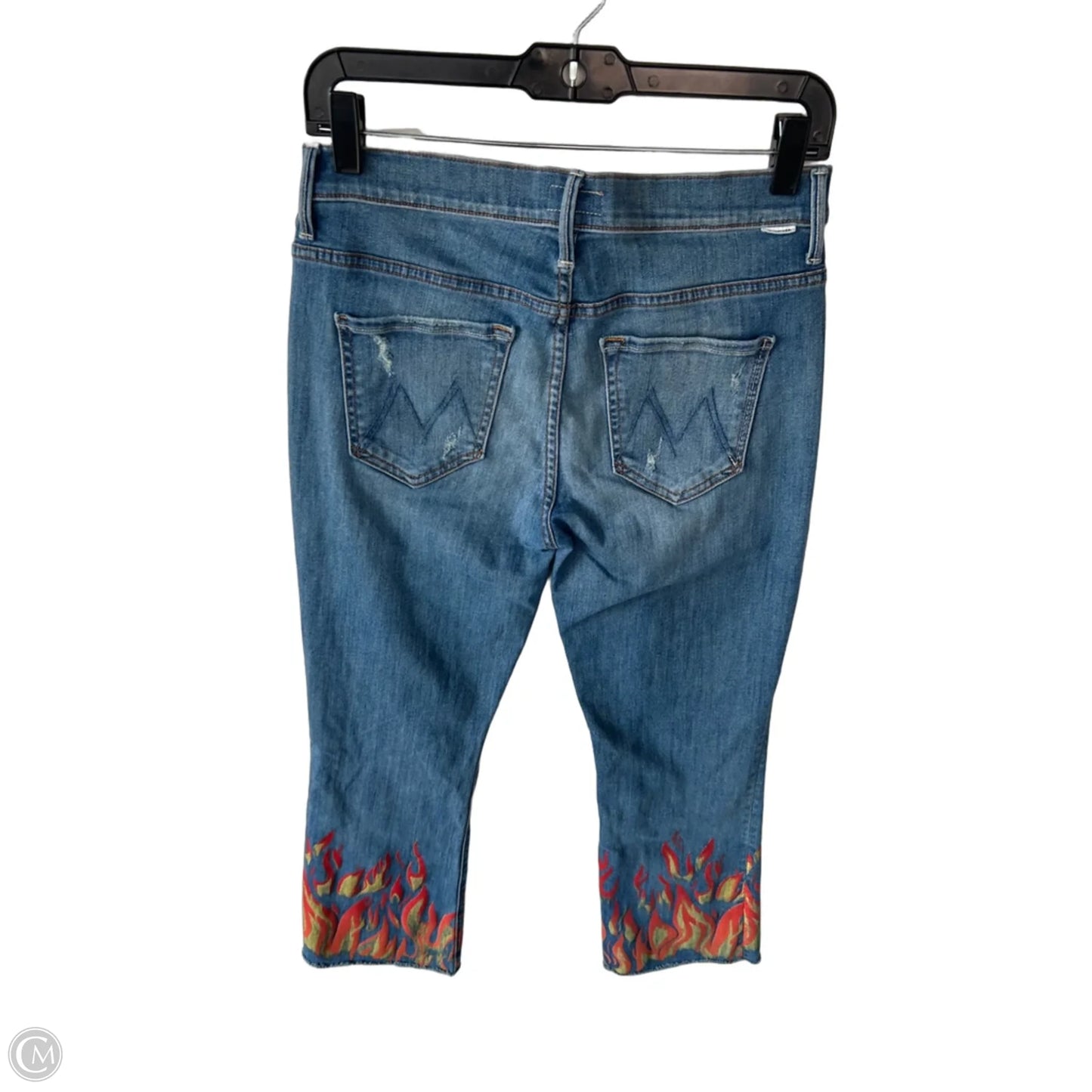 Jeans Cropped By Mother In Blue Denim, Size: 4