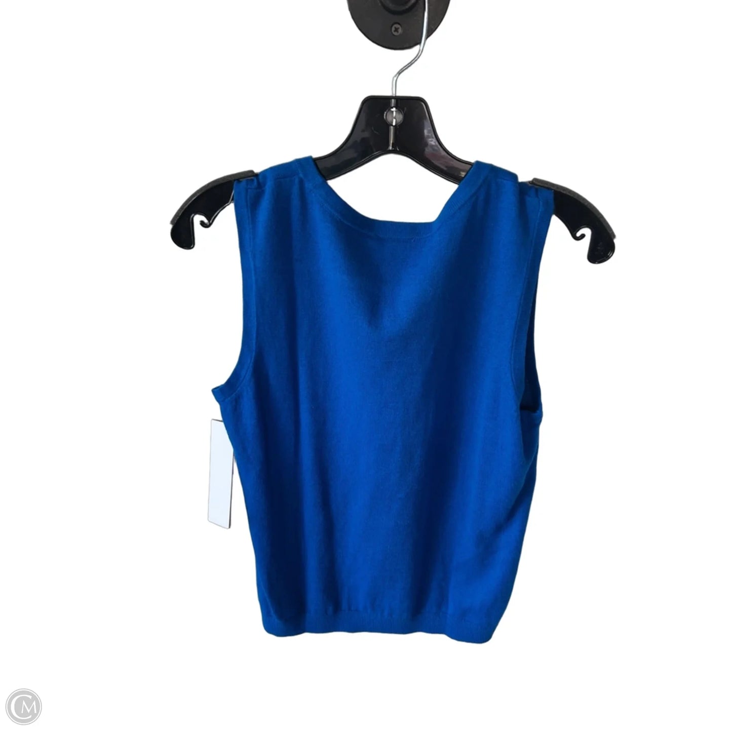 Vest Sweater By Talbots In Blue, Size: Mp