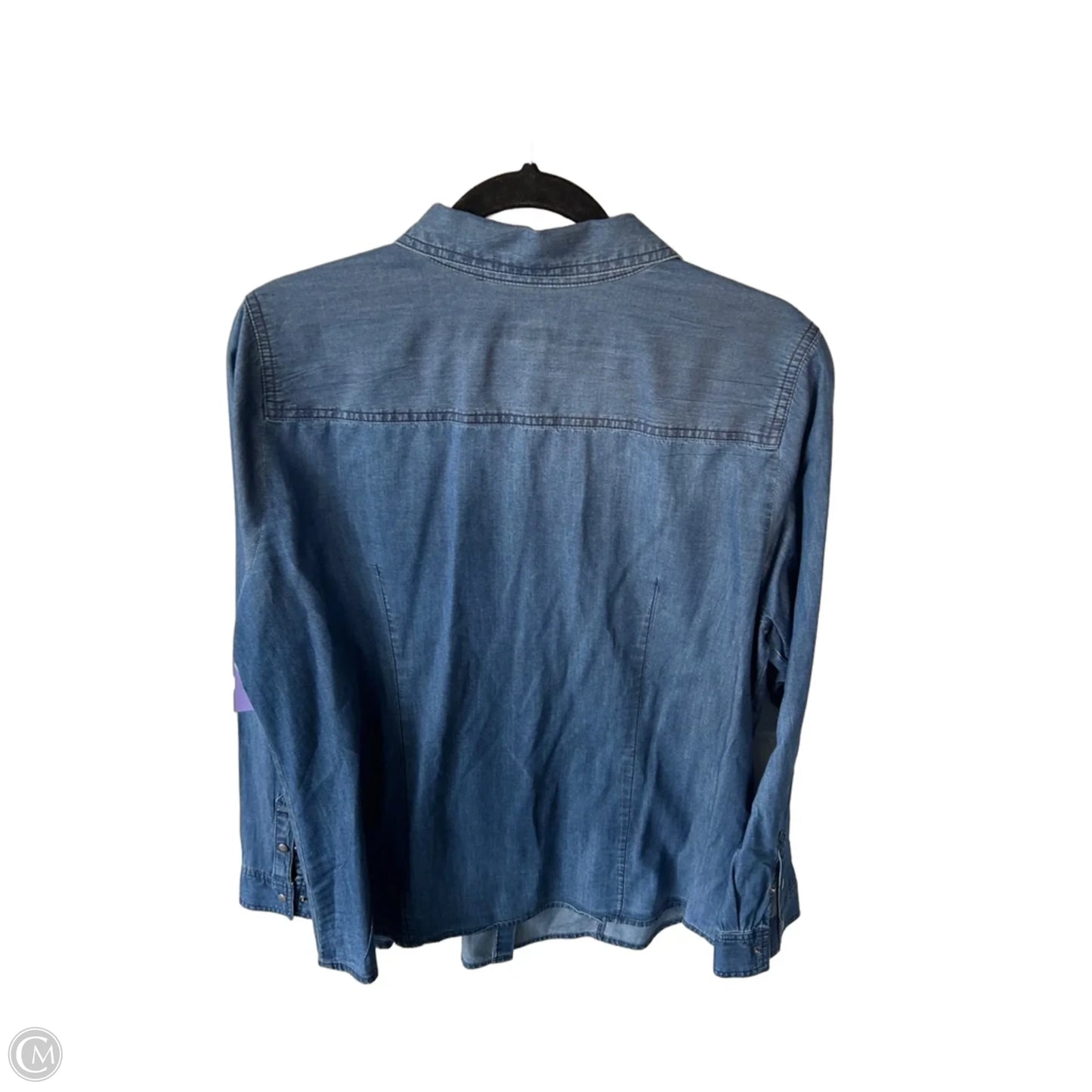 Top Long Sleeve By J. Jill In Blue Denim, Size: L