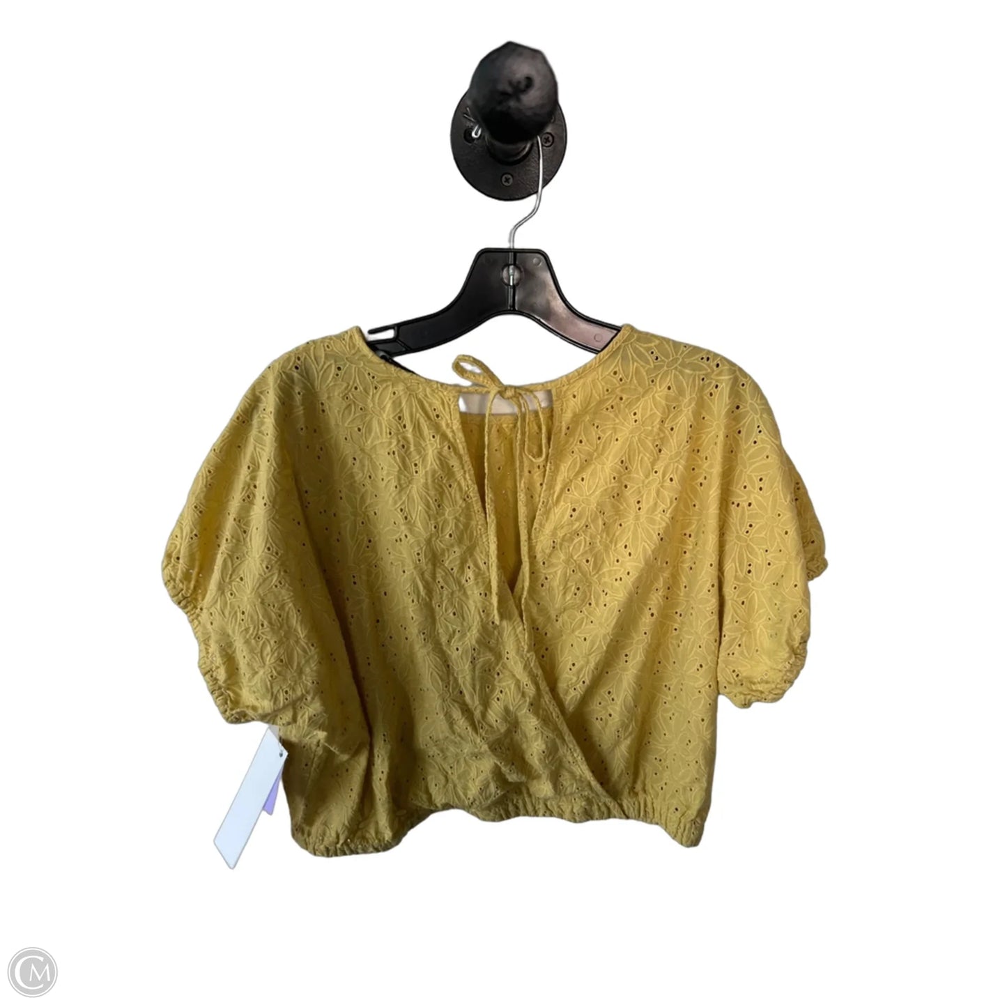 Blouse Short Sleeve By Madewell In Yellow, Size: M