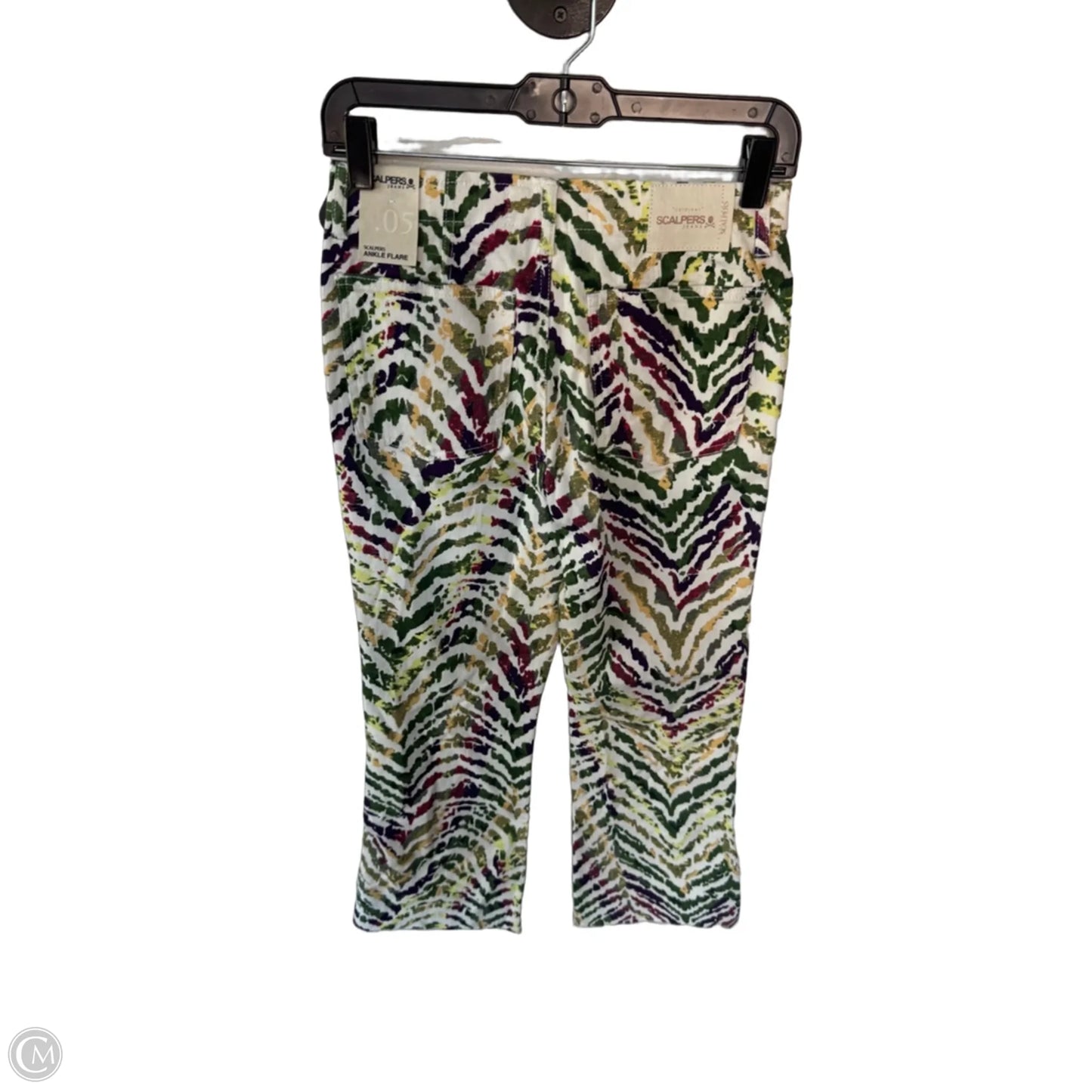 Jeans Flared By Cma In Green & White, Size: 4