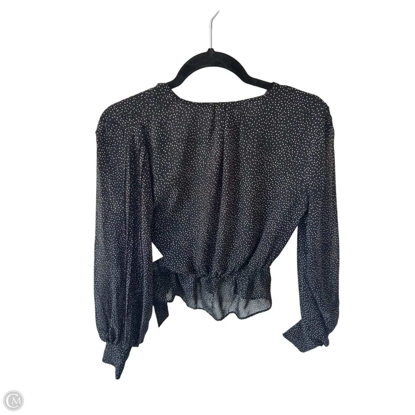 Blouse Long Sleeve By Express In Black, Size: Xs