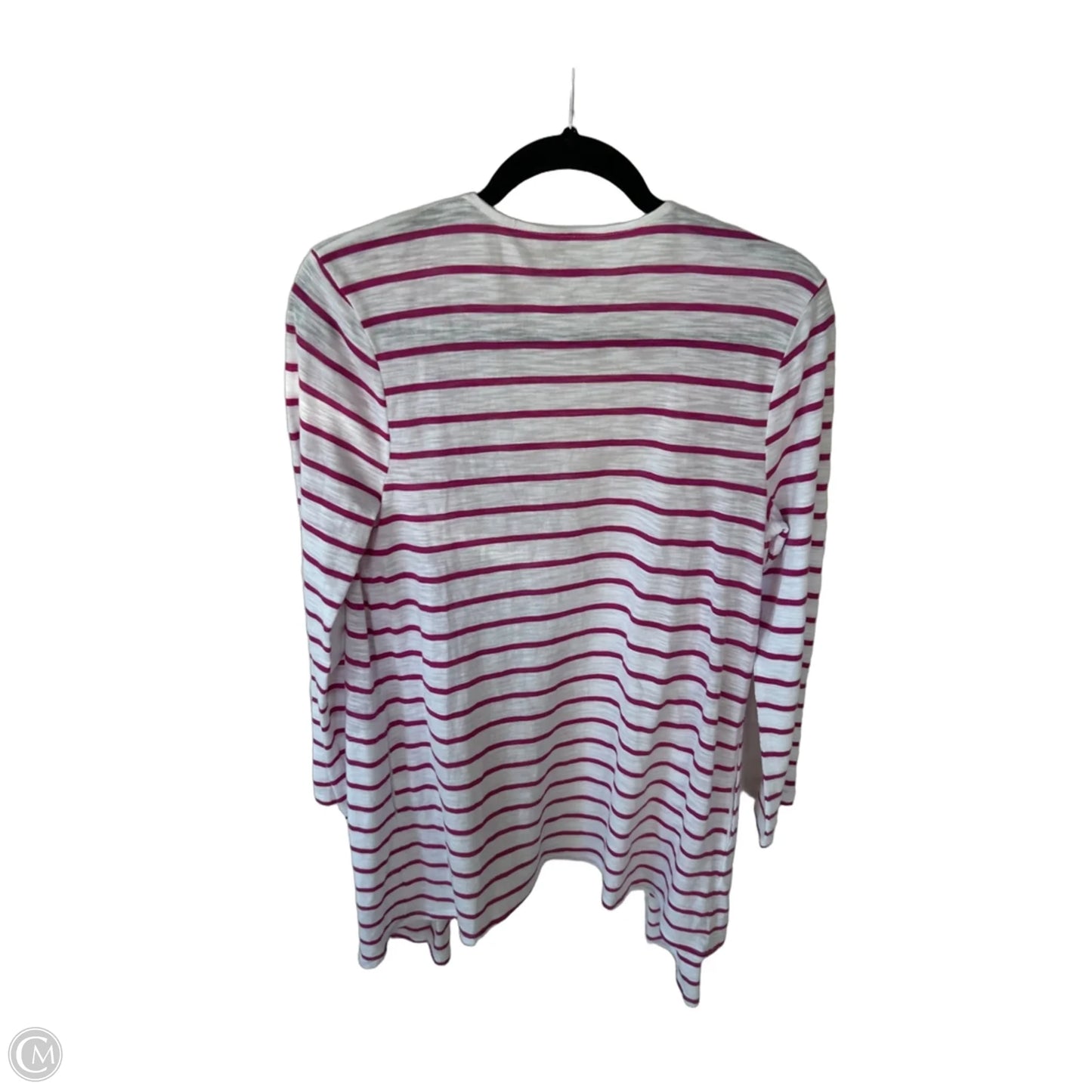 Cardigan By Chicos In Pink & White, Size: S