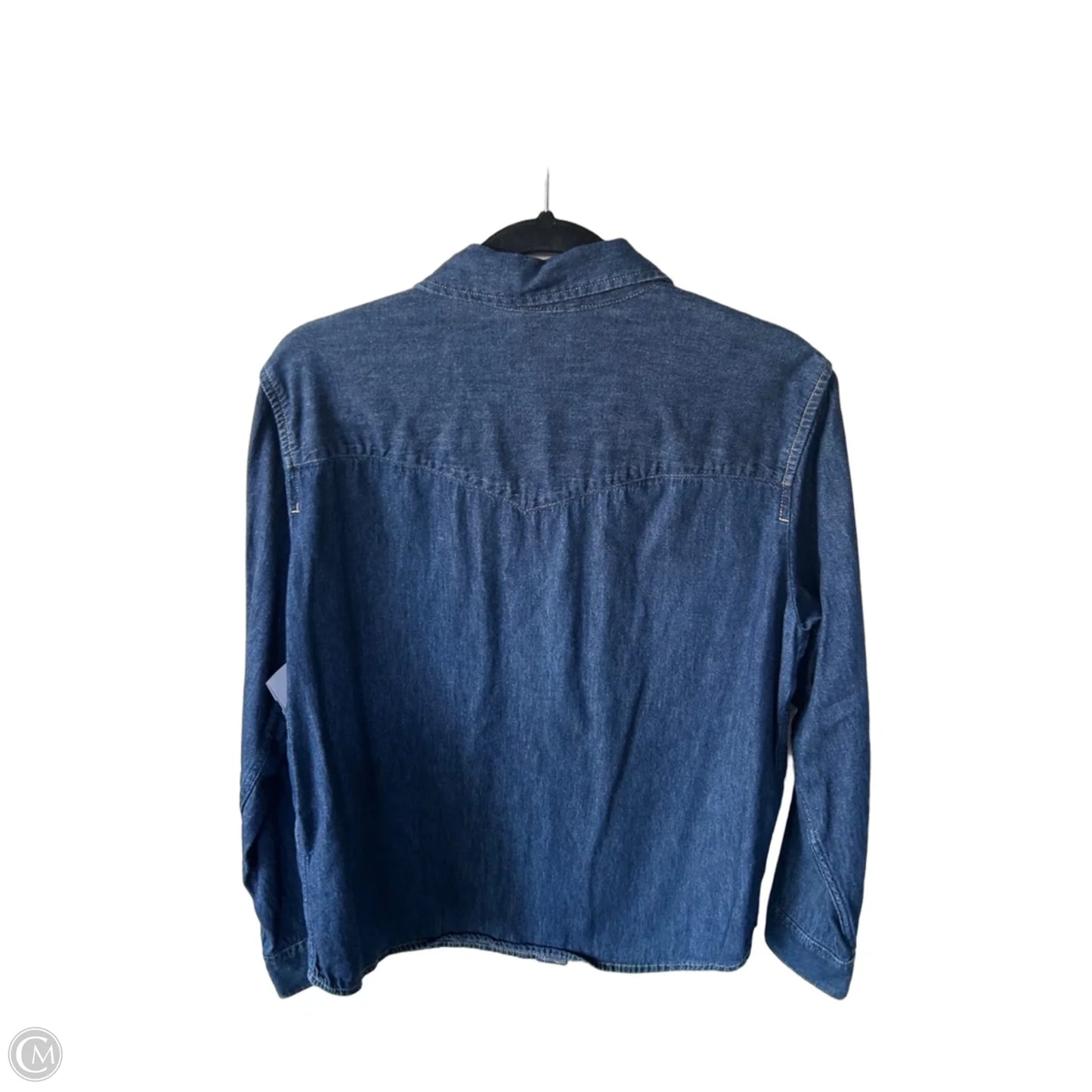 Top Long Sleeve By Levis In Blue Denim, Size: Xl