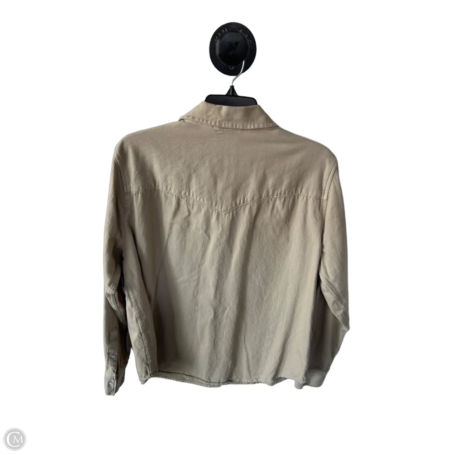 Top Long Sleeve By Levis In Tan Denim, Size: Xl