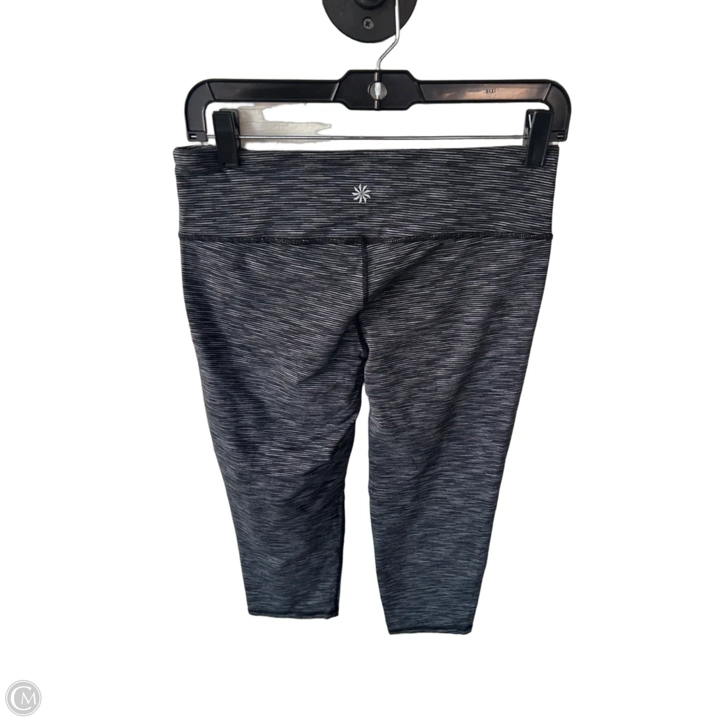 Athletic Leggings Capris By Athleta In Black & Grey, Size: M