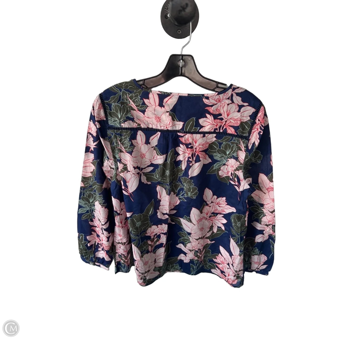 Blouse Long Sleeve By Talbots In Blue & Green, Size: Lp