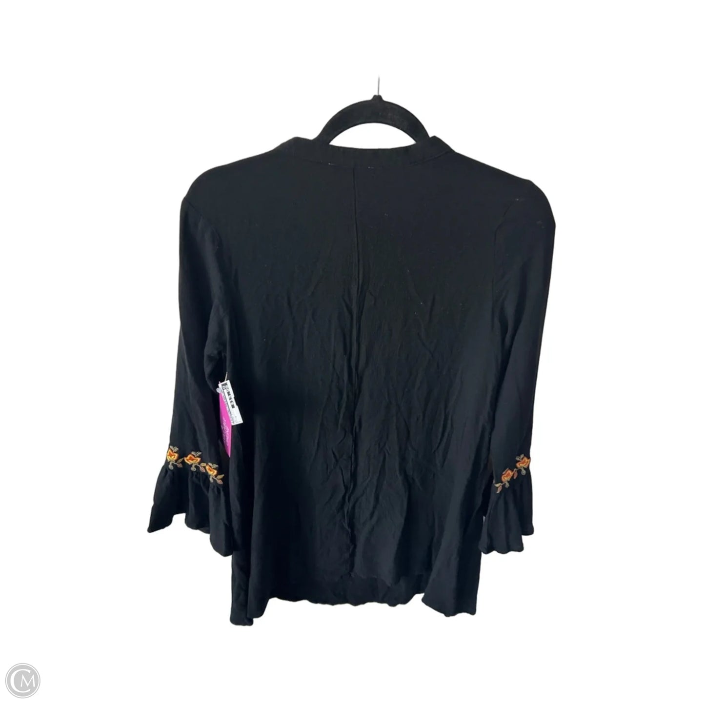 Tunic Long Sleeve By Umgee In Black & Orange, Size: S